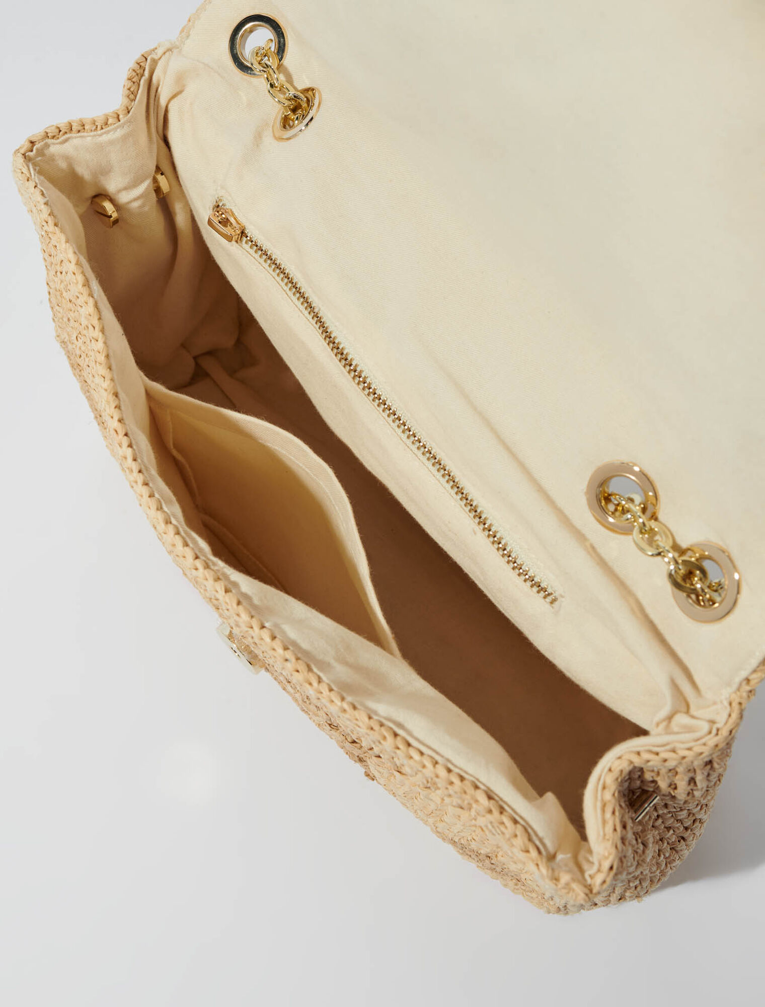 Handmade raffia clover bag