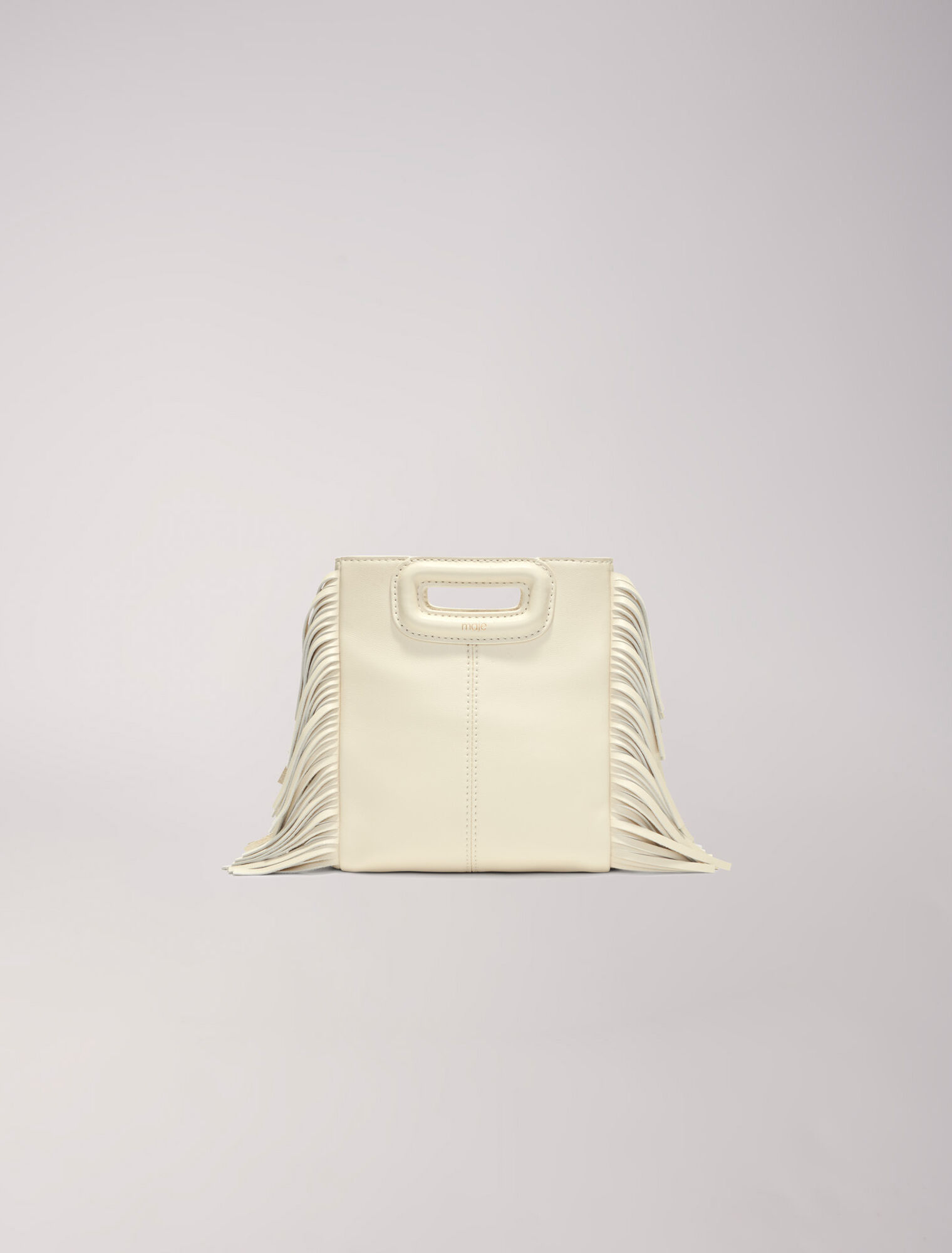 Leather mini M bag with chain