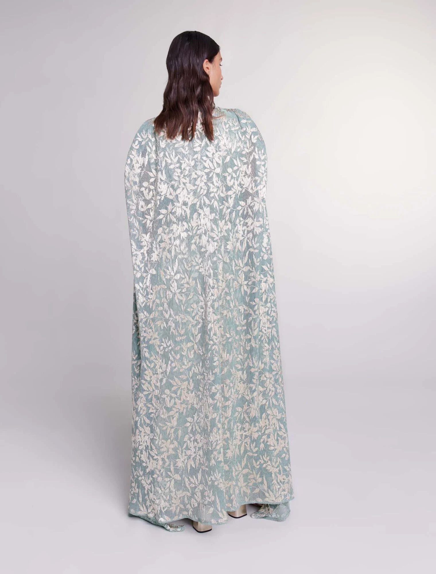 Maxi dress with cape