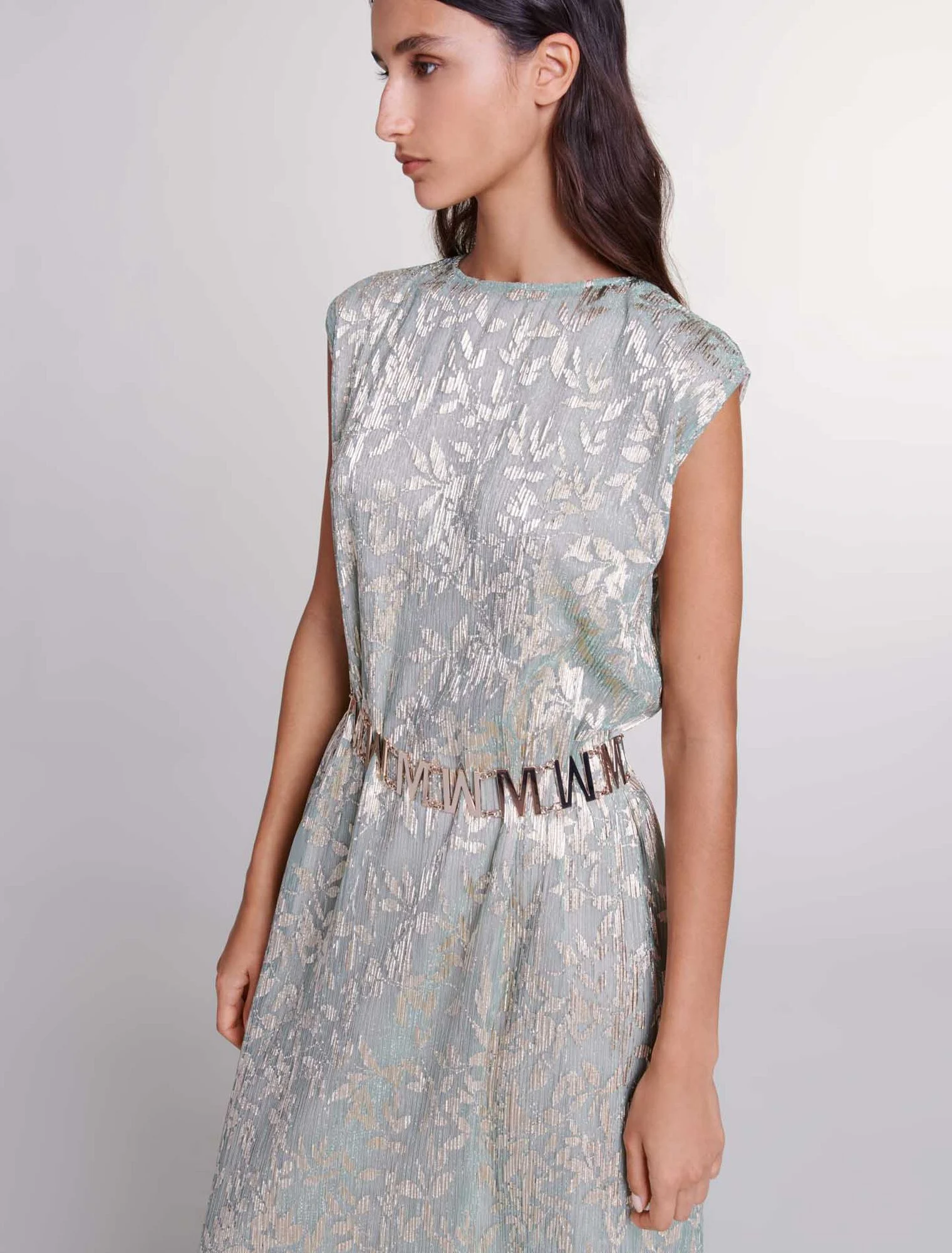 Maxi dress with cape