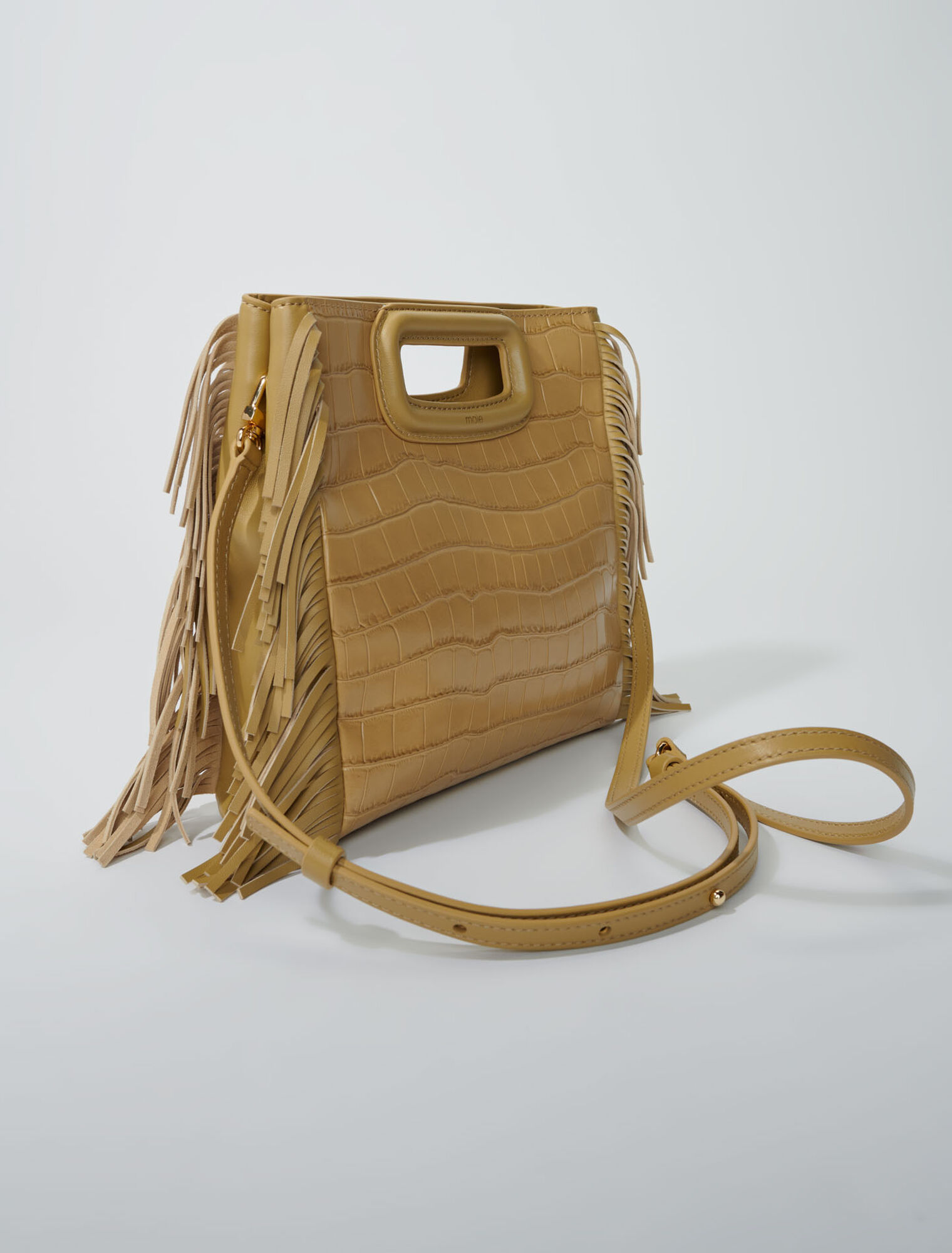 M bag in crocodile-effect leather