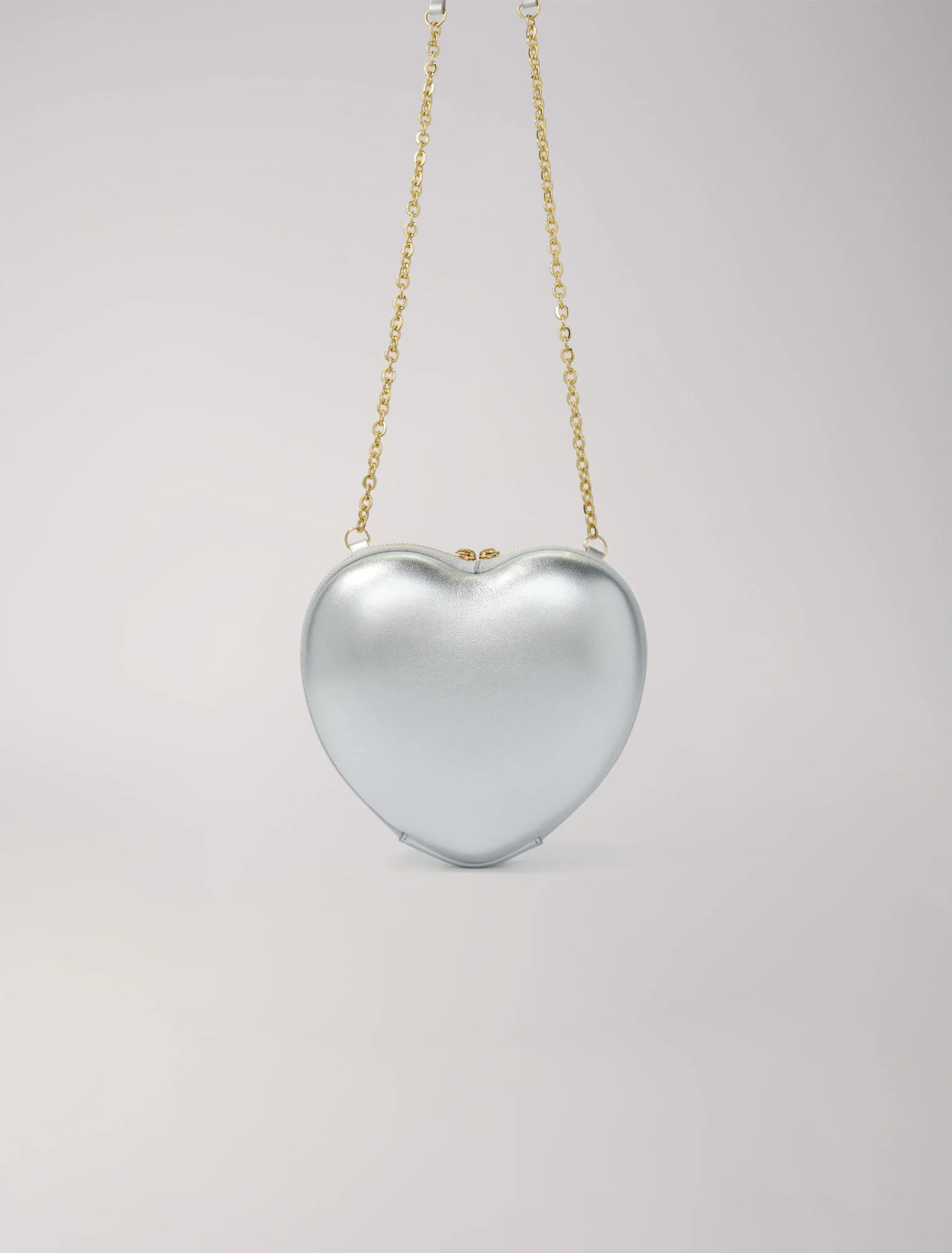 Heart-shaped leather bag