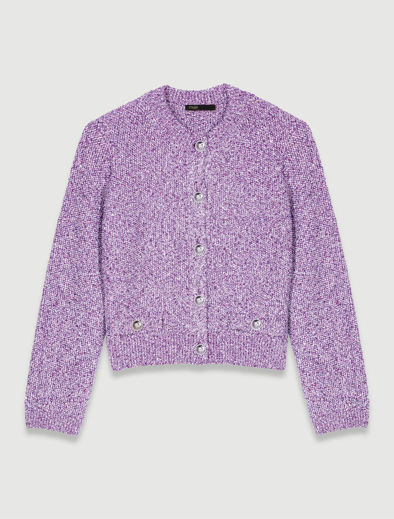 Sequin knit cardigan