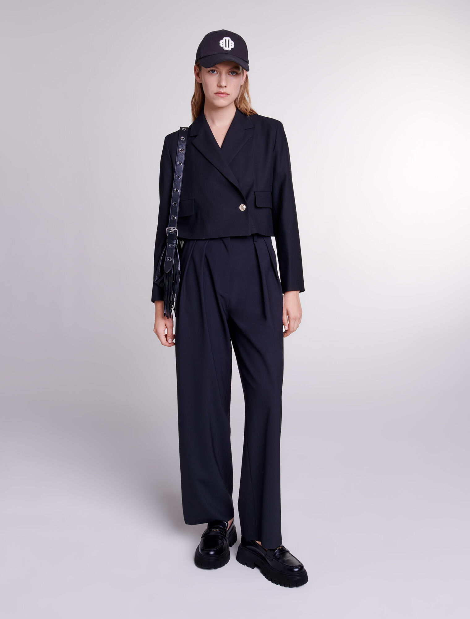 Straight-fit suit jacket