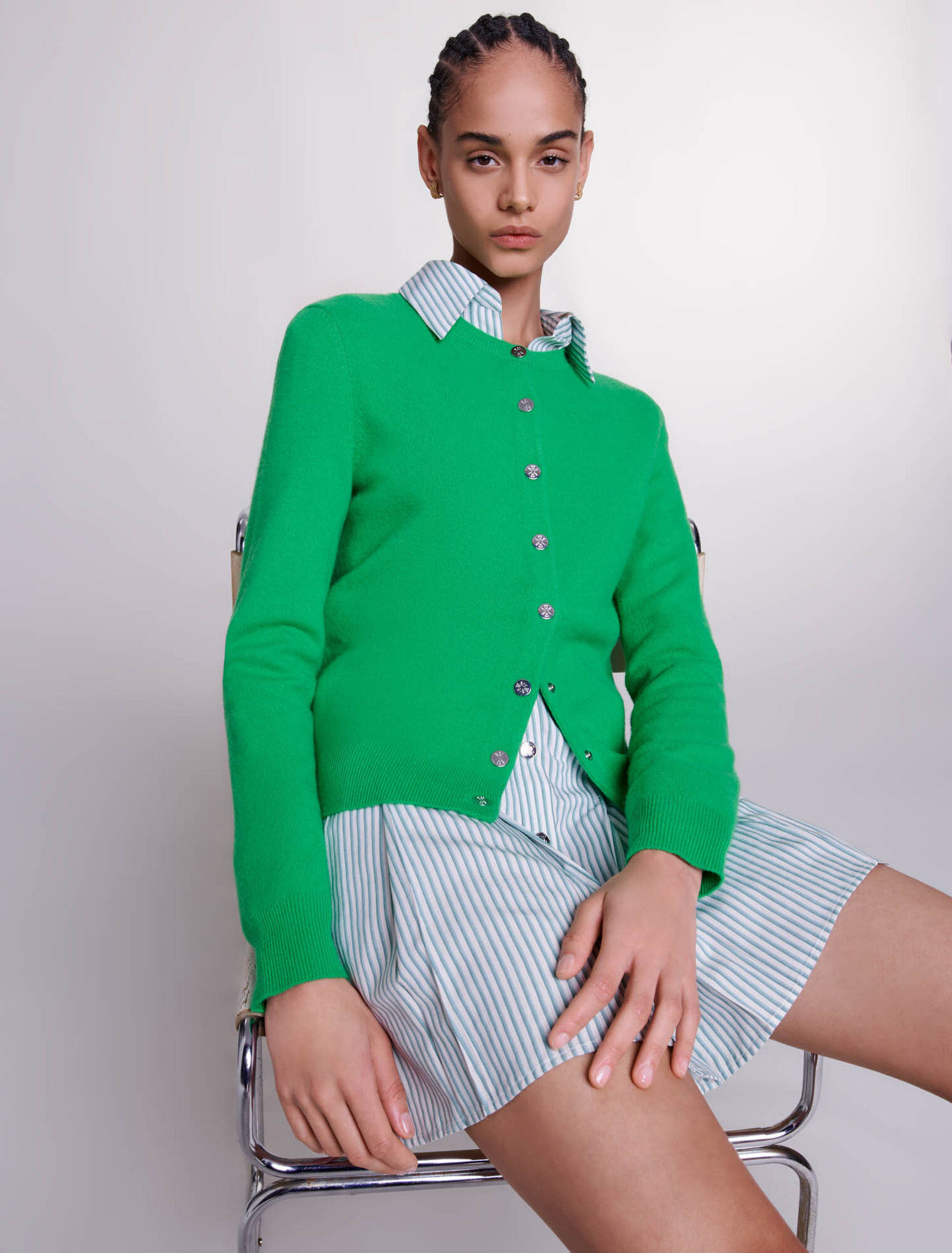 Cashmere and wool cardigan