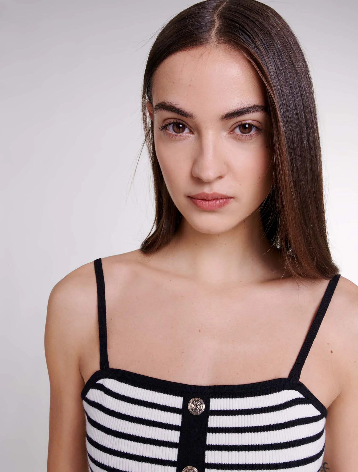 Short striped knit dress