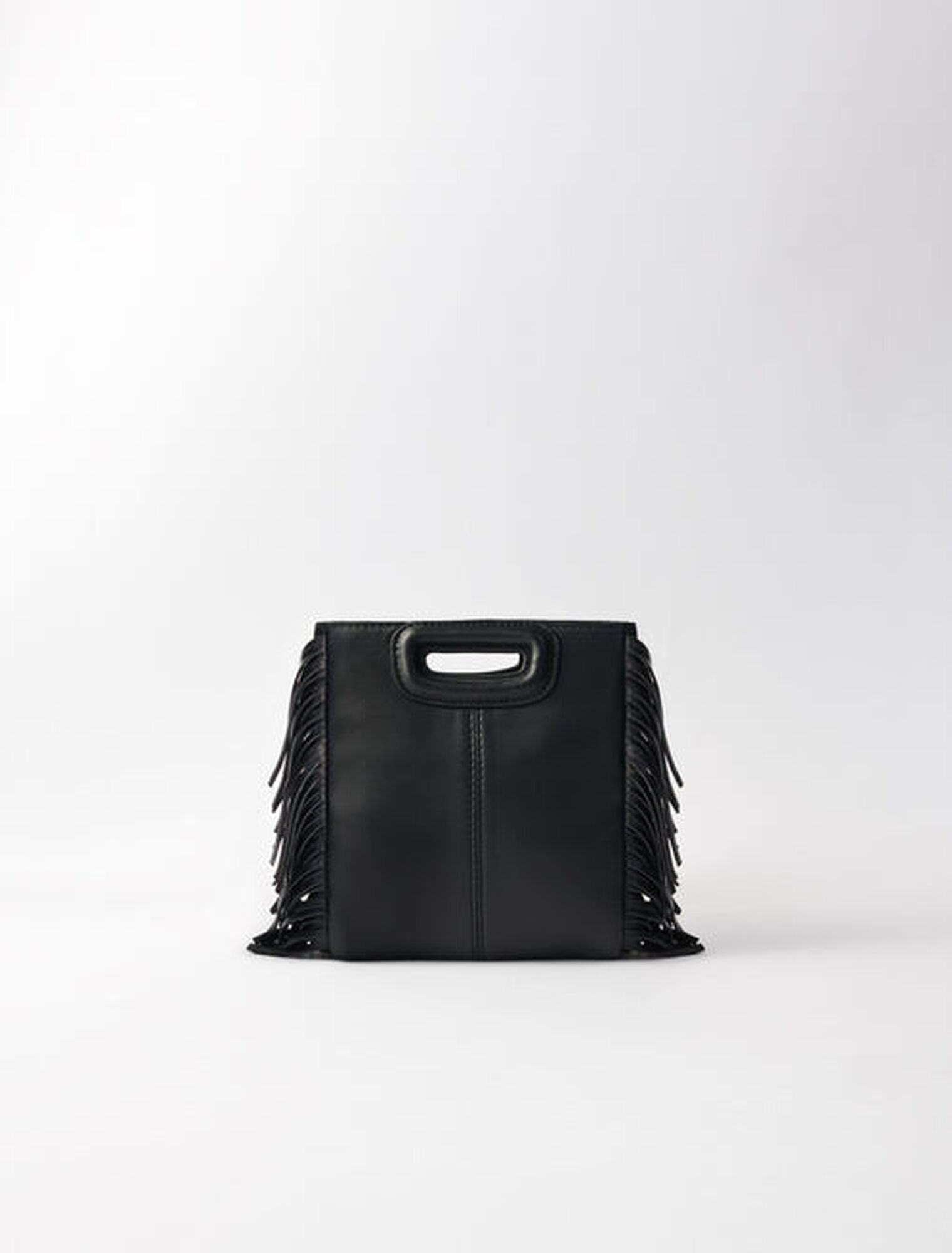 Leather mini M bag with chain