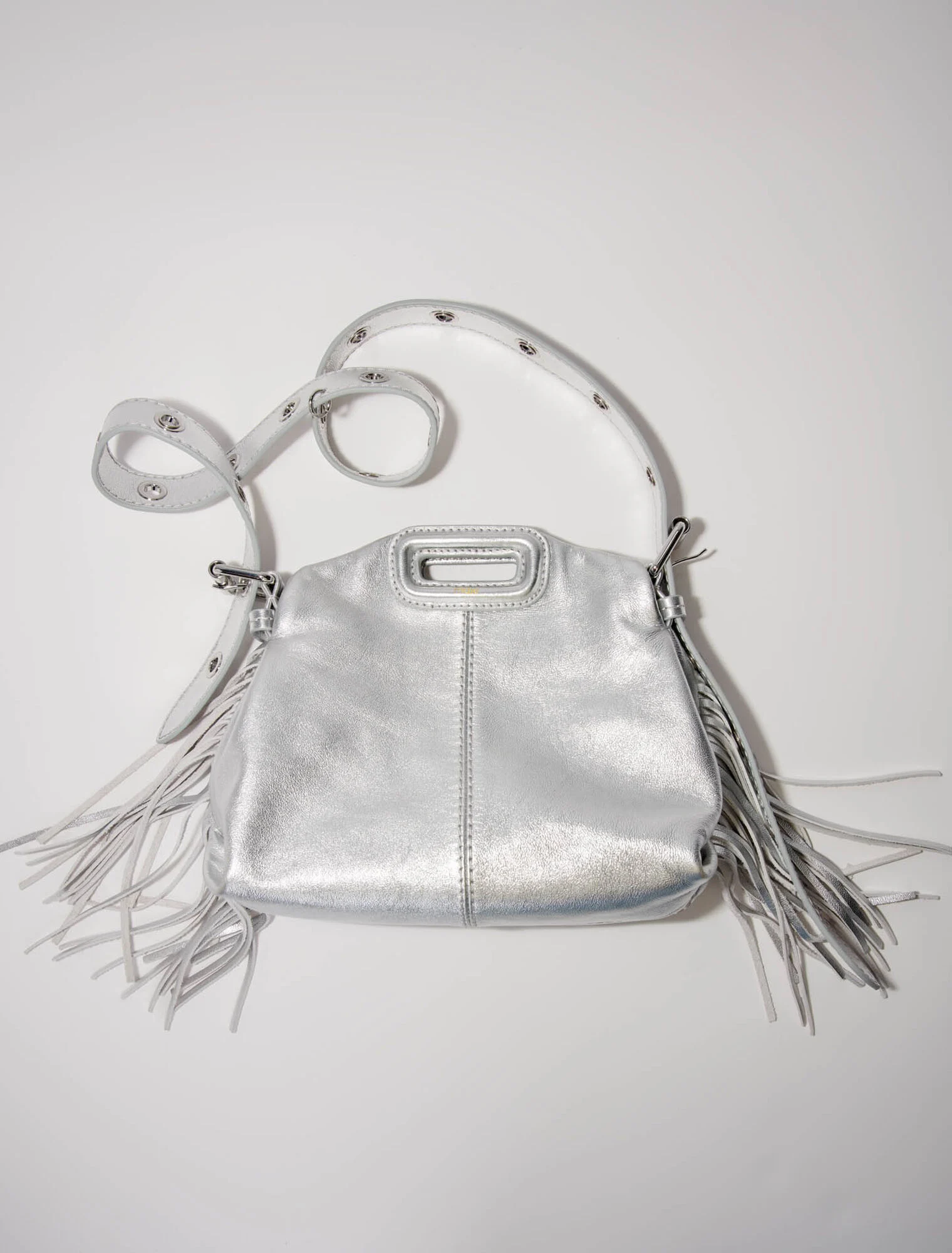 Metallic leather mini Miss M bag