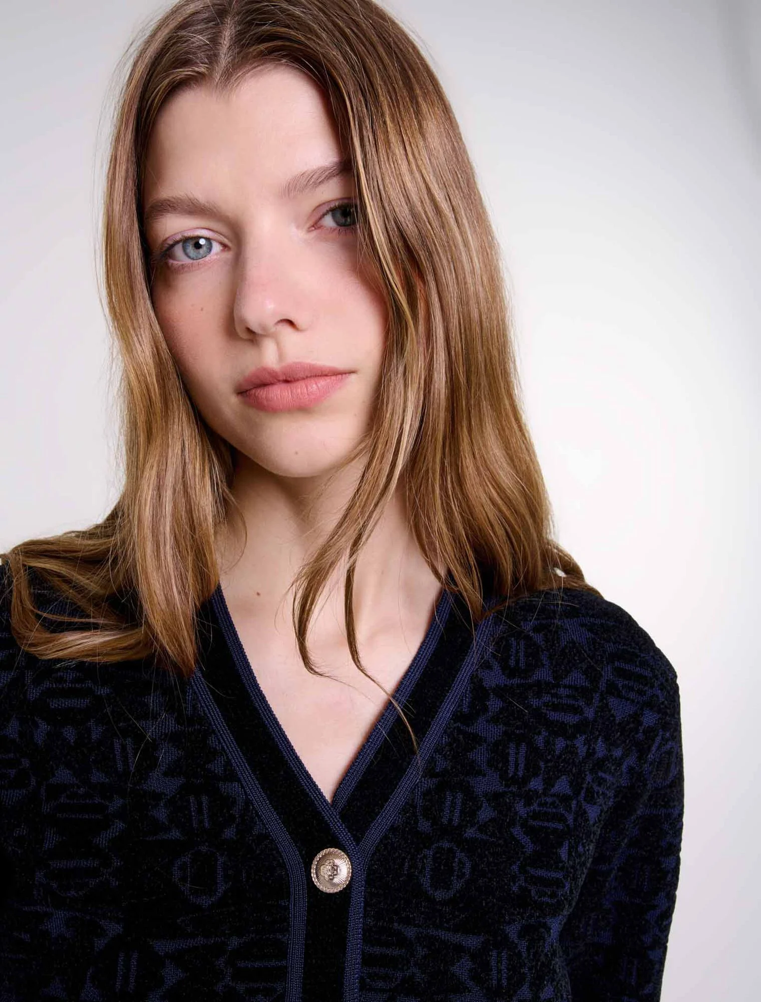 2-in-1 velvet knit dress