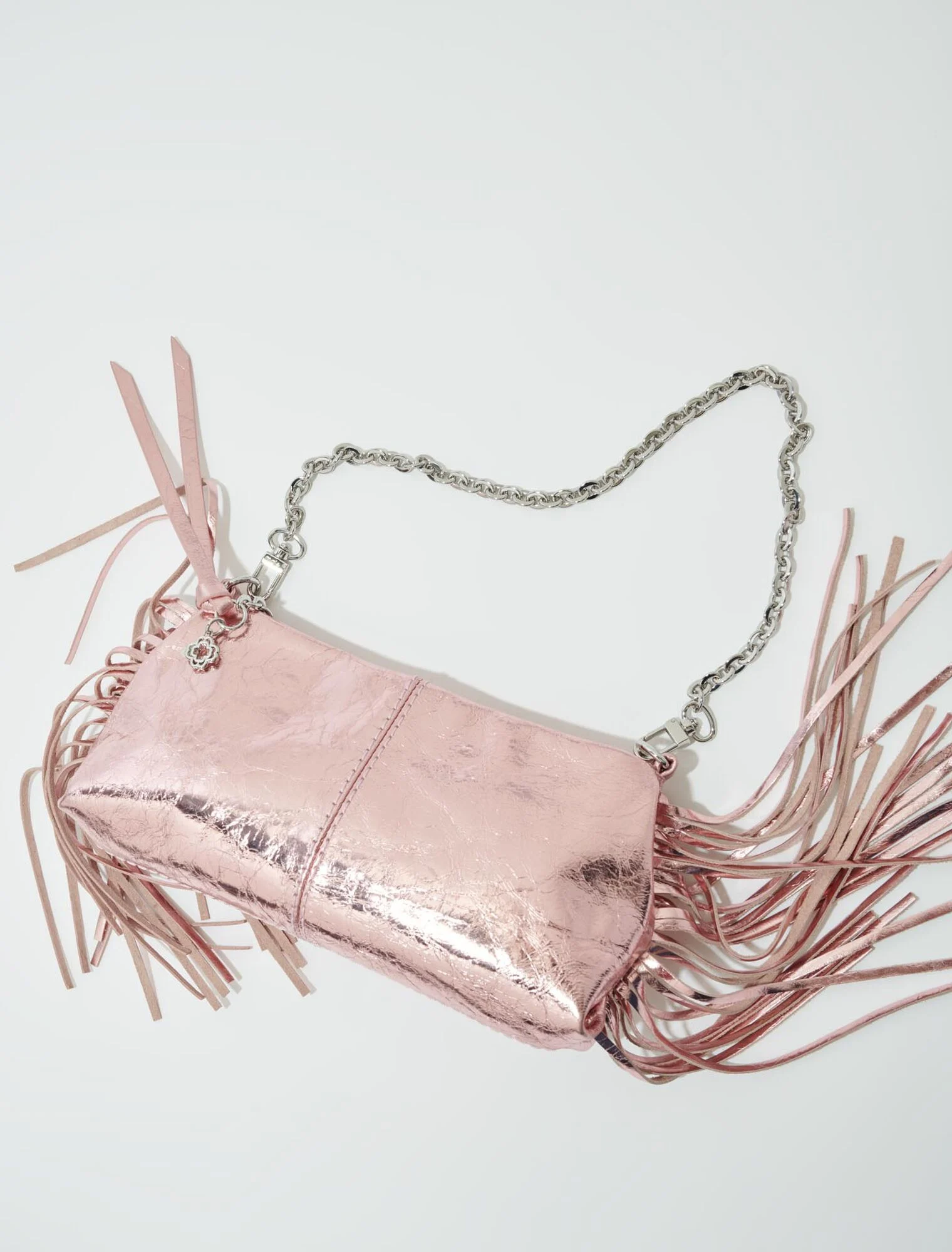 Metallic leather Miss M clutch bag