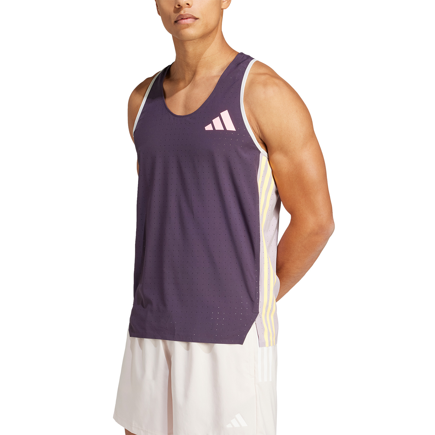 adidas adizero Promo Canotta Aurora Black/Preloved Fig