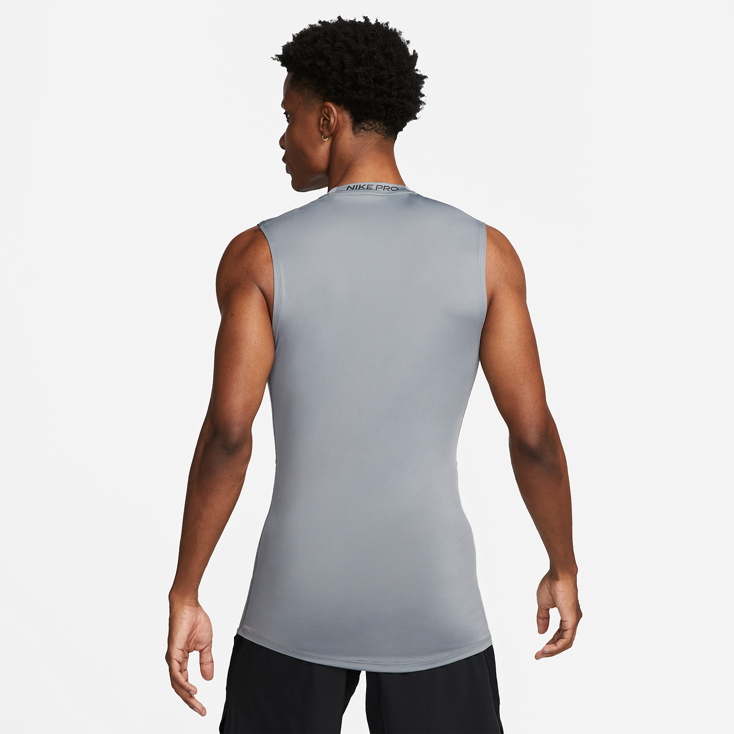 Nike Pro Dri-FIT Logo Canotta Smoke Gray/Black