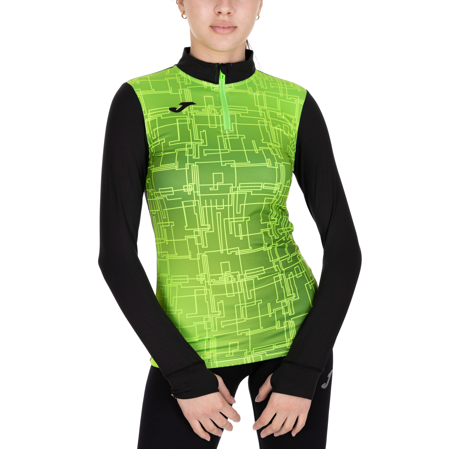 Joma Elite VIII Maglia Black/Fluor Green