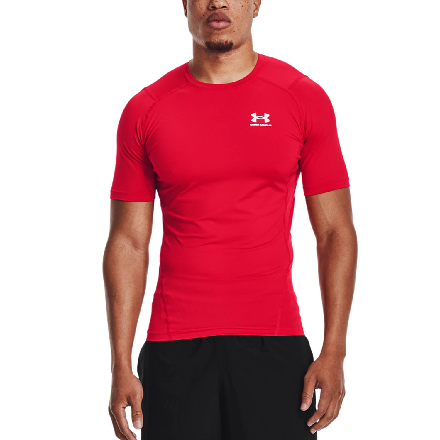 Under Armour HeatGear Compression Logo Maglietta Red/White