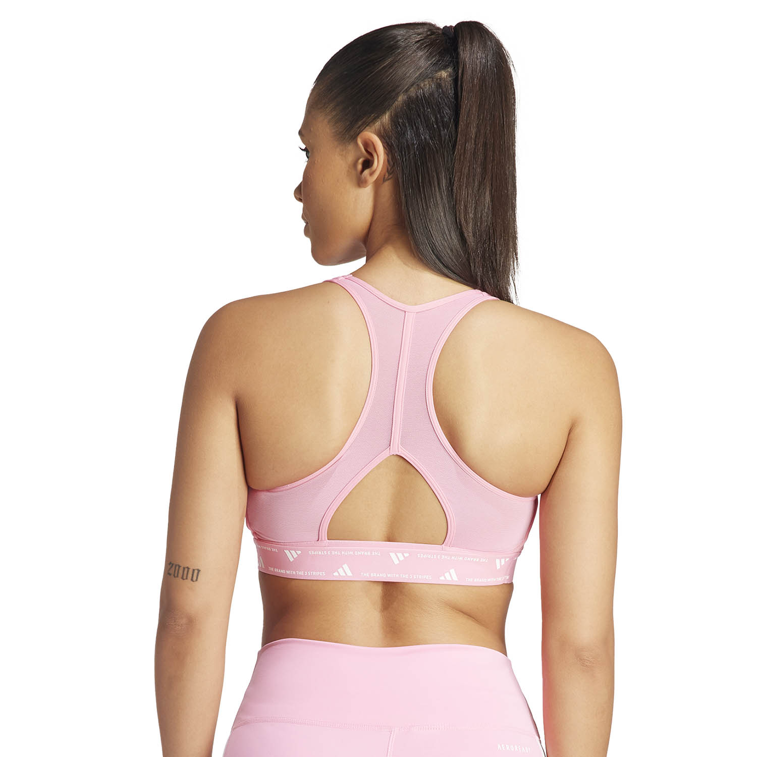 adidas Power 3S Reggiseno Sportivo Bliss Pink/White