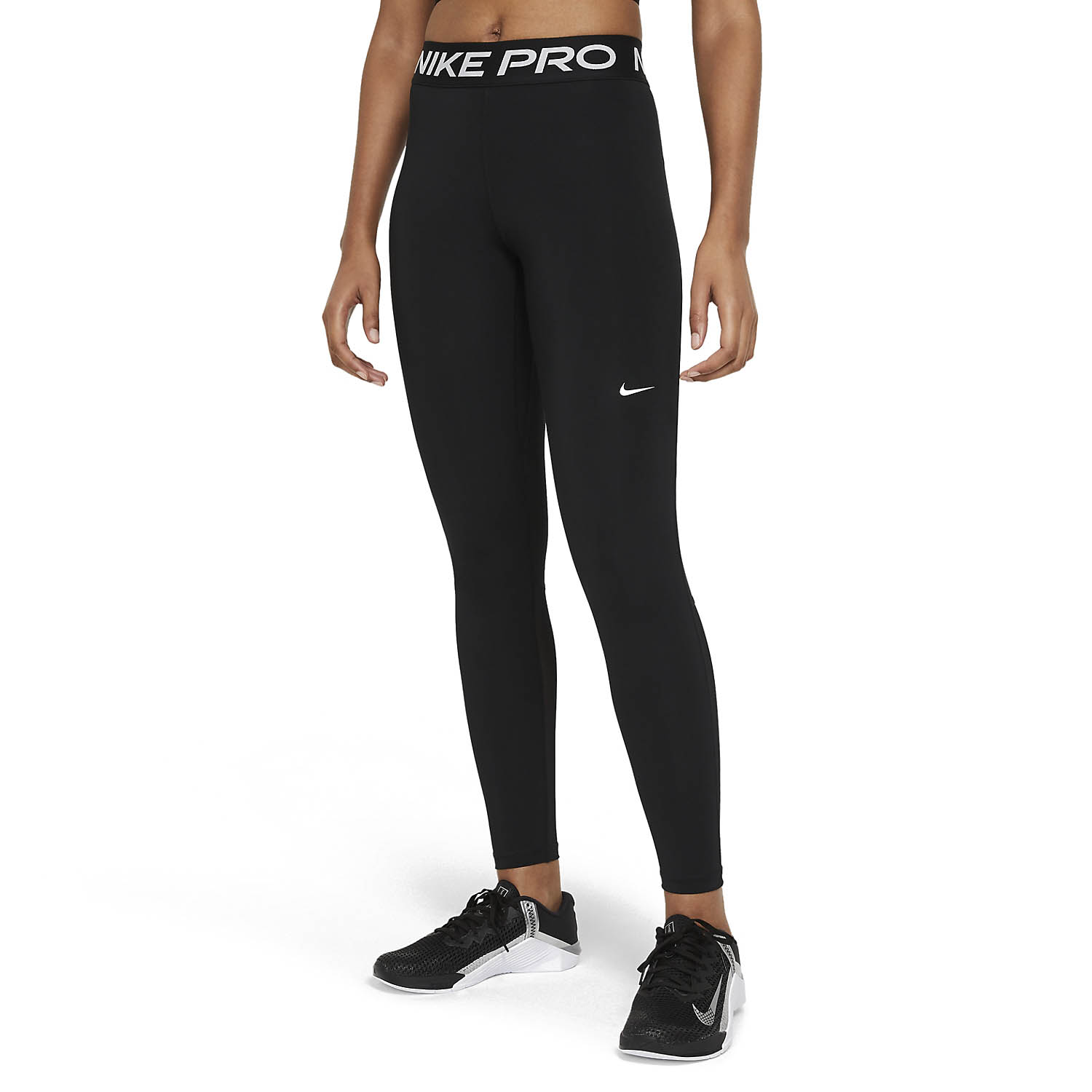 Nike Pro 365 Long Tights Black/White