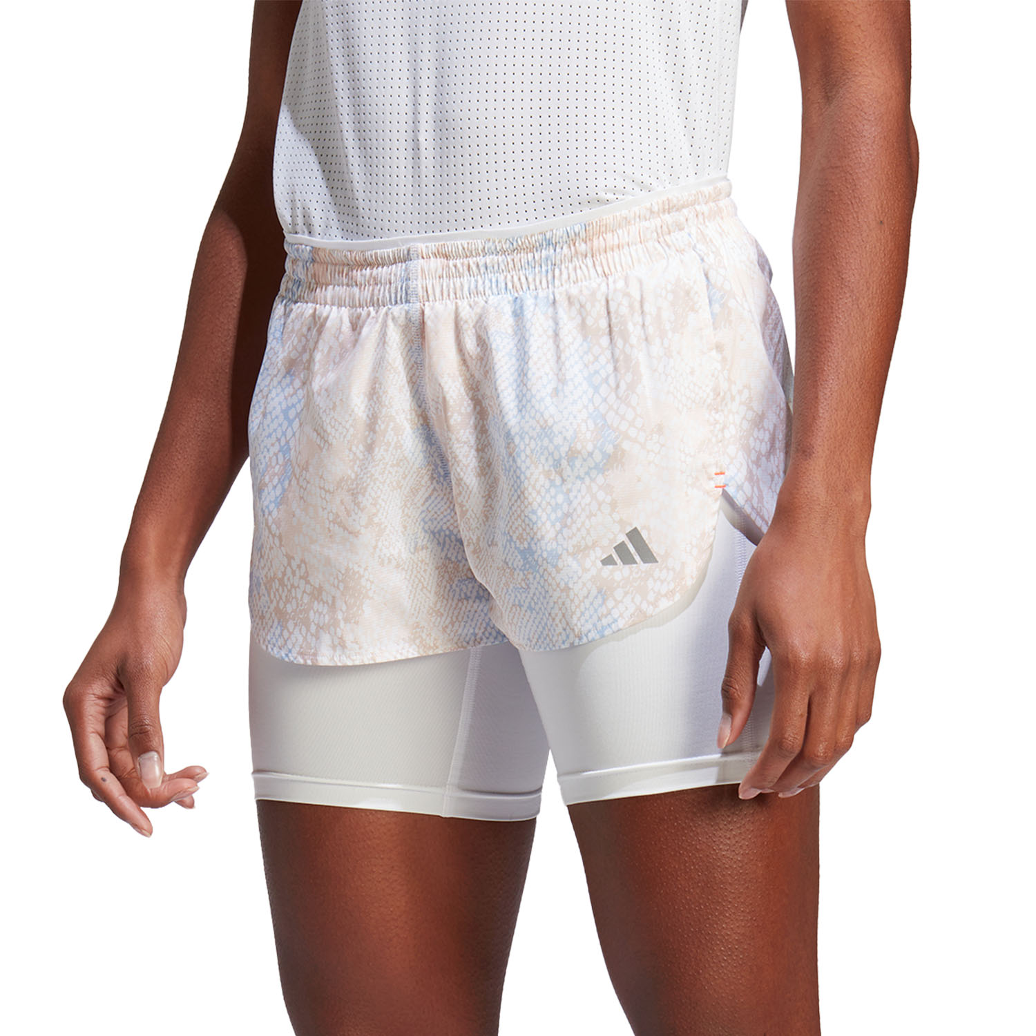 adidas Fast 2 in 1 2in Pantaloncini White/Alumin