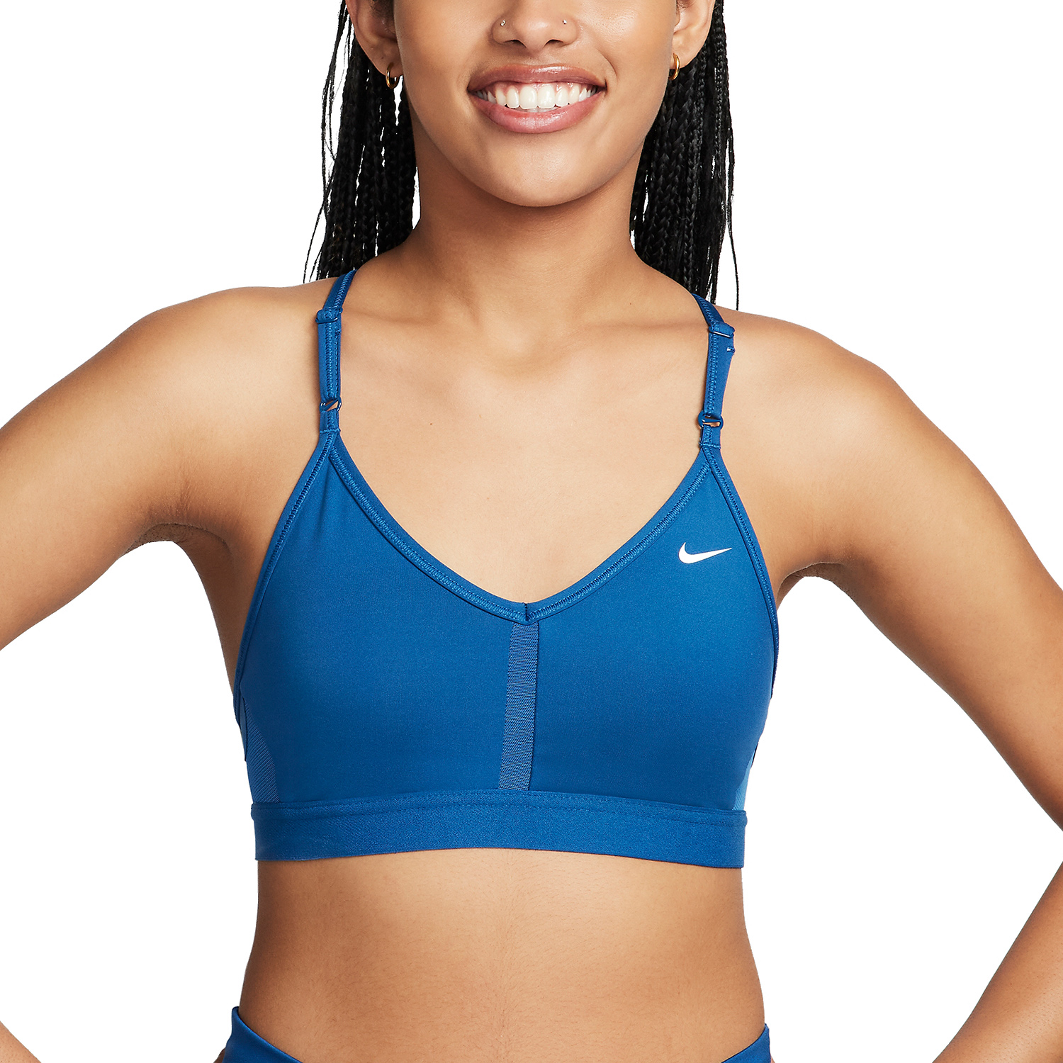 Nike Indy Reggiseno Sportivo Court Blue/White