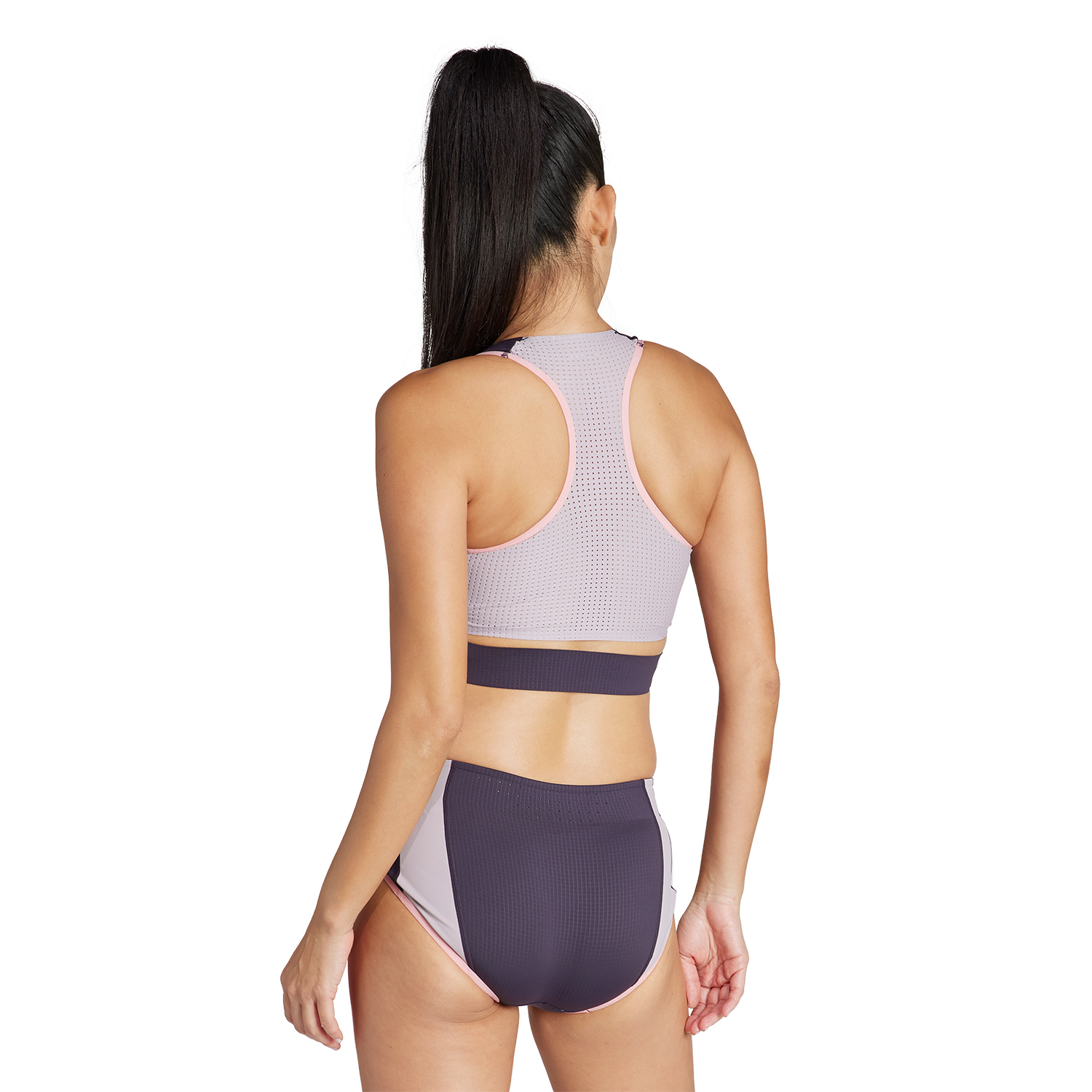 adidas Promo Crop Top Aurora Black/Preloved Fig