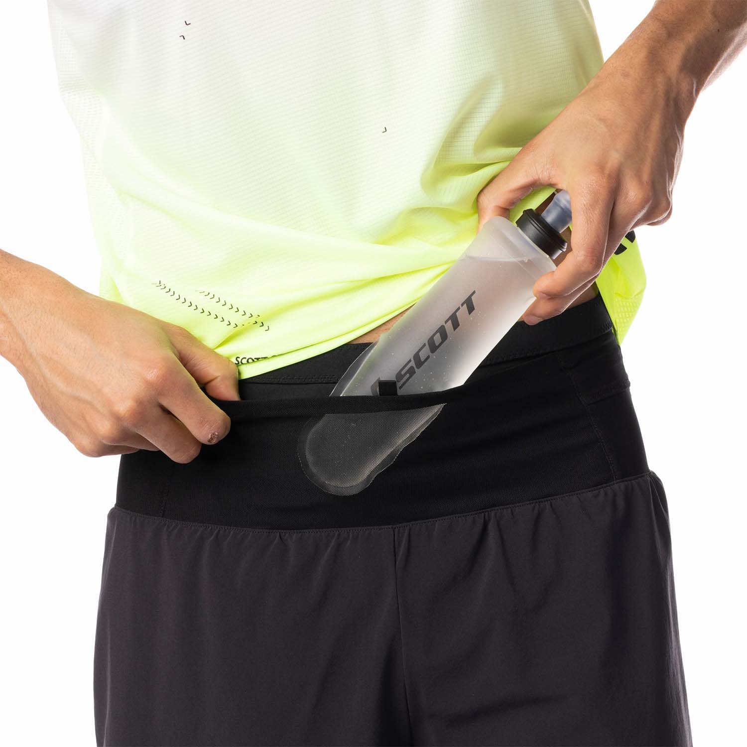 Scott Hybrid RC Run 4in Pantaloncini Black/Yellow