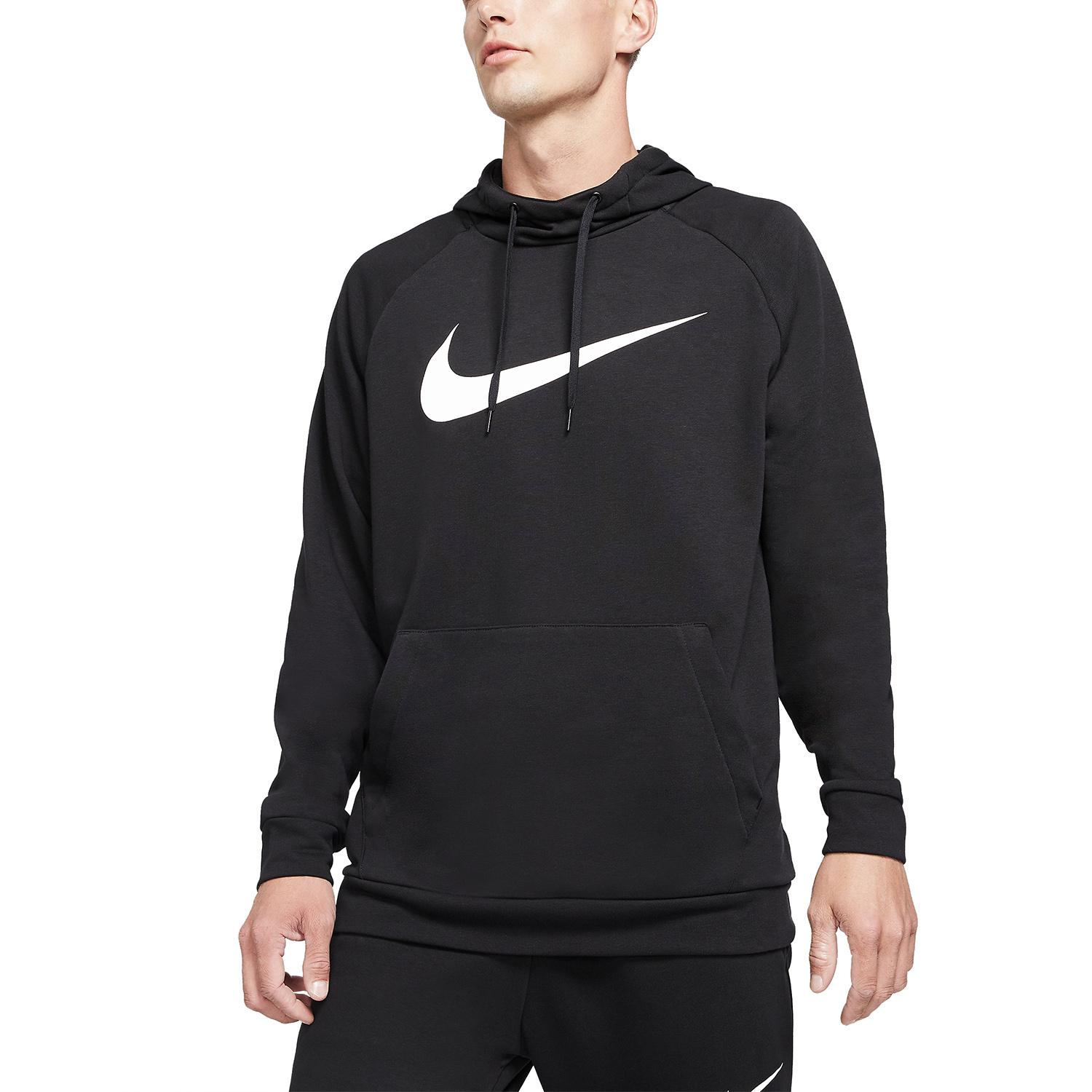 Nike Dri-FIT Swoosh Felpa Black/White