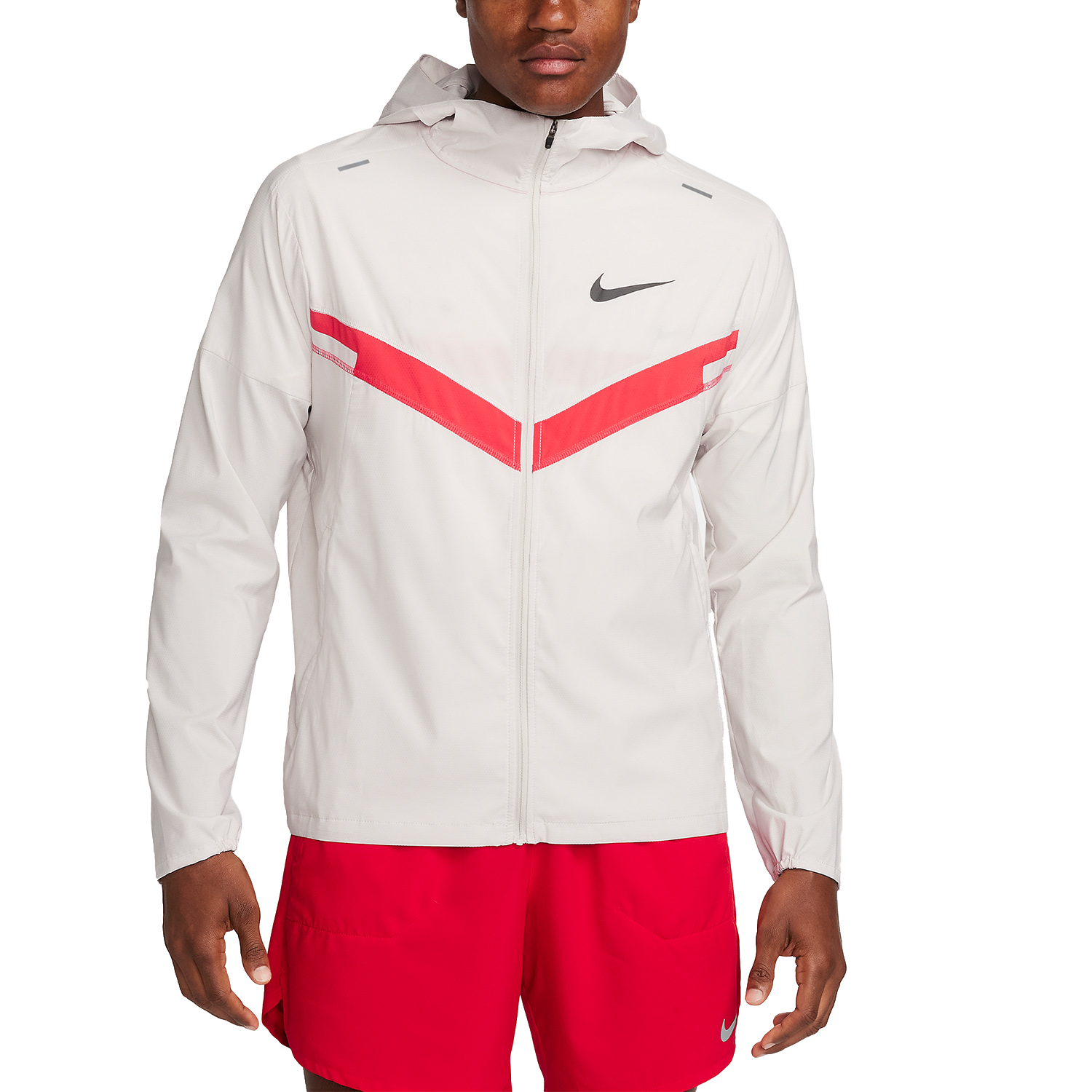 Nike Repel Windrunner Ekiden Giacca Light Bone/Track Red/Medium Ash