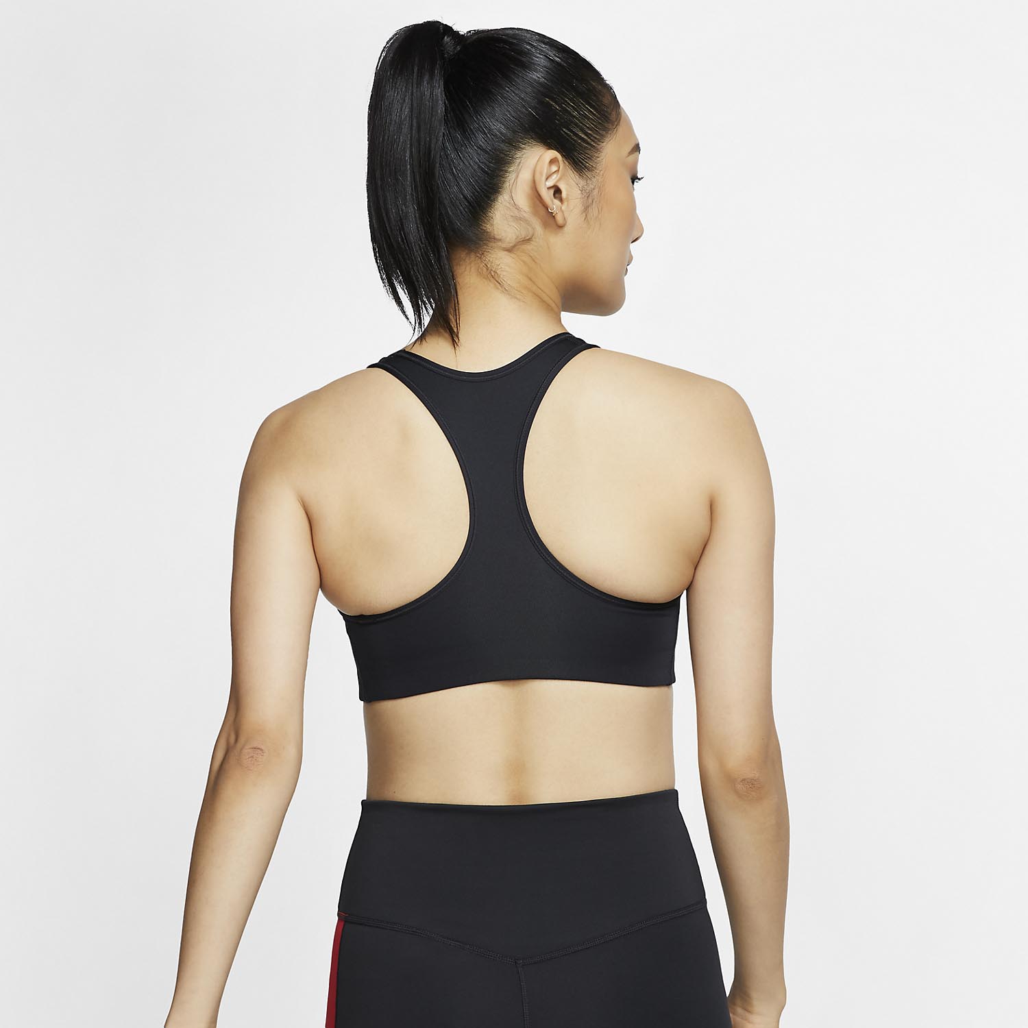 Nike Swoosh Reggiseno Sportivo Black/White