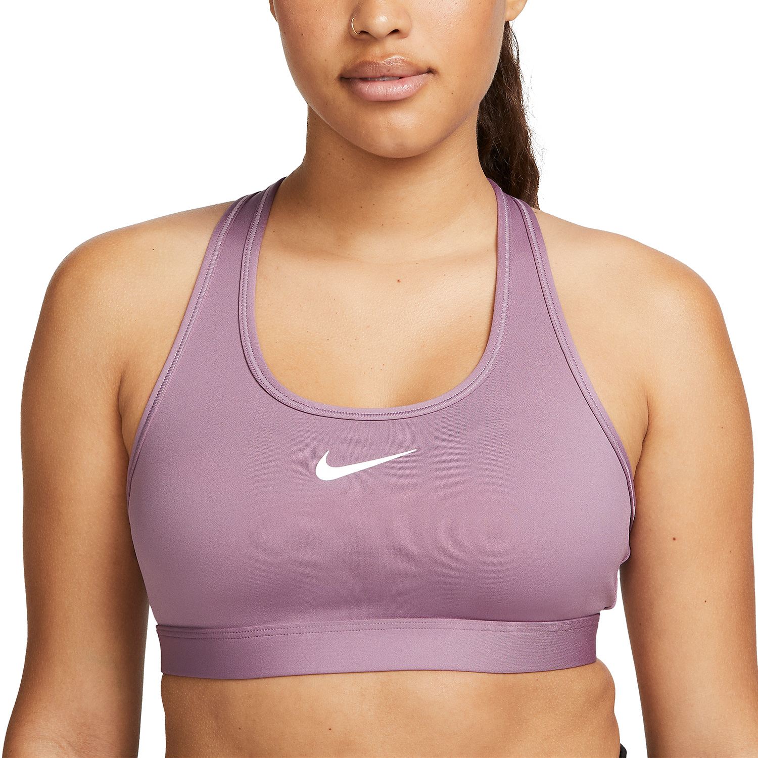 Nike Swoosh Dri-FIT Reggiseno Sportivo Violet Dust/White