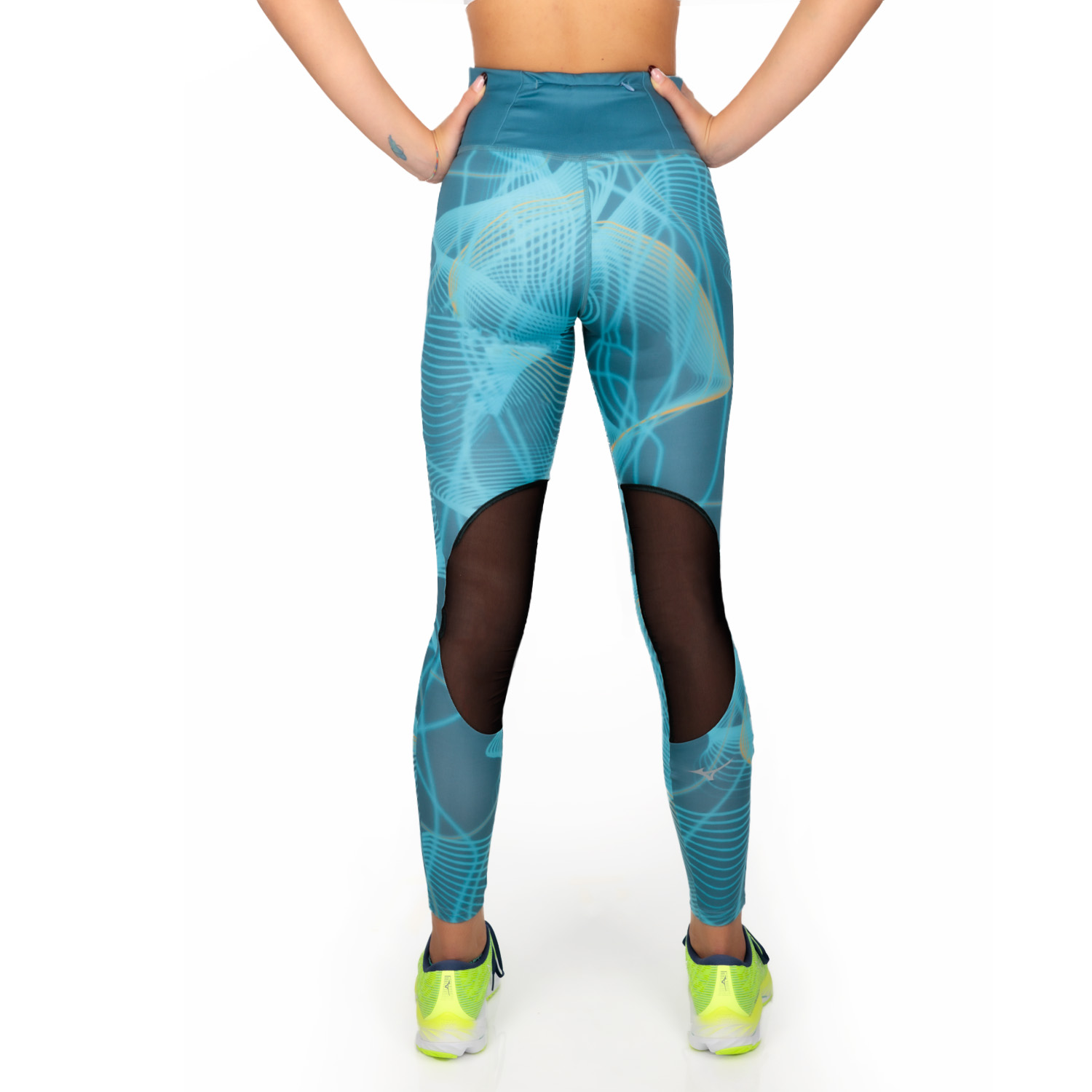 Mizuno Printed Tights Copen Blue