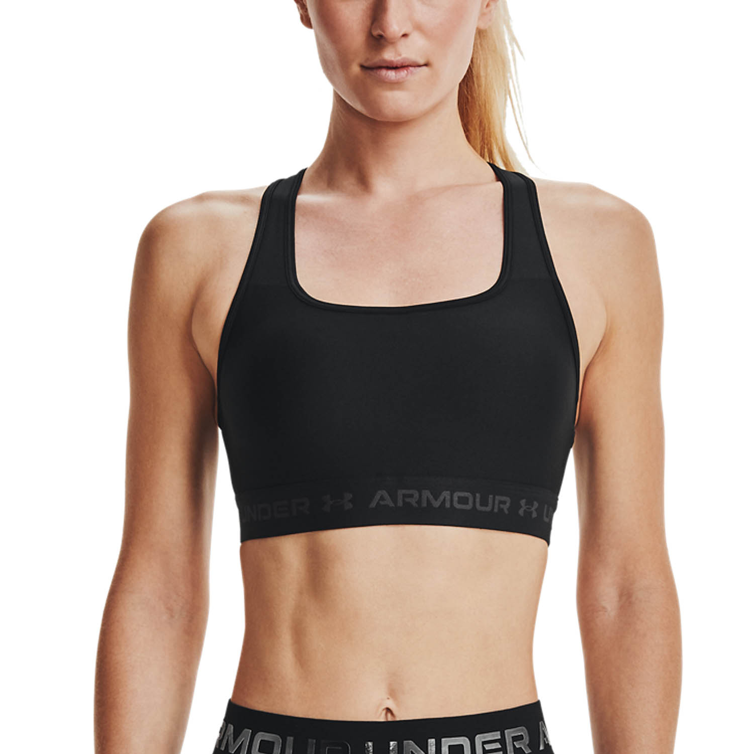 Under Armour Crossback Mid Reggiseno Sportivo Black/Jet Gray