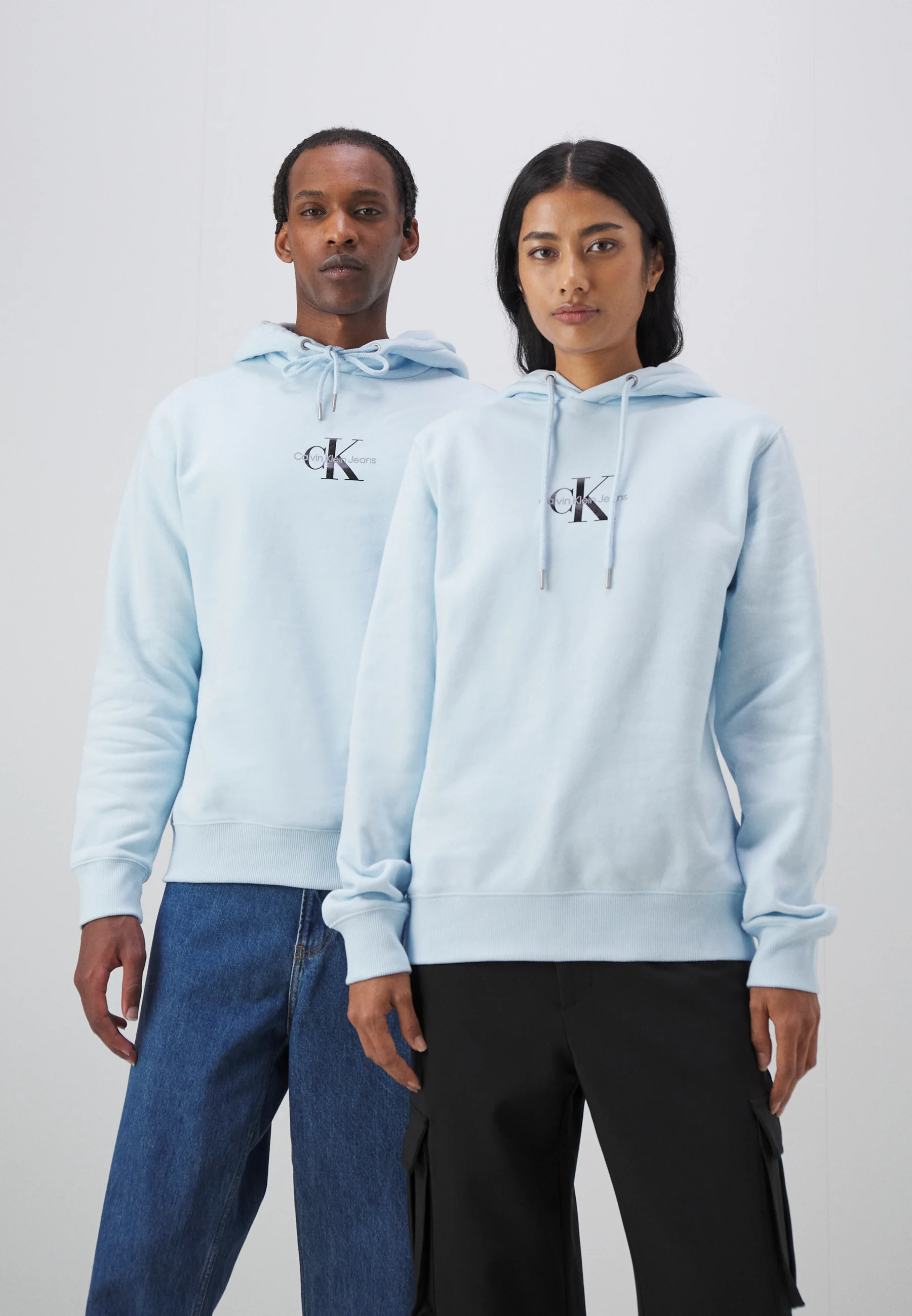 Calvin Klein Jeans REGULAR HOODIE SMALL MONOLOGO UNISEX - Felpa con cappuccio