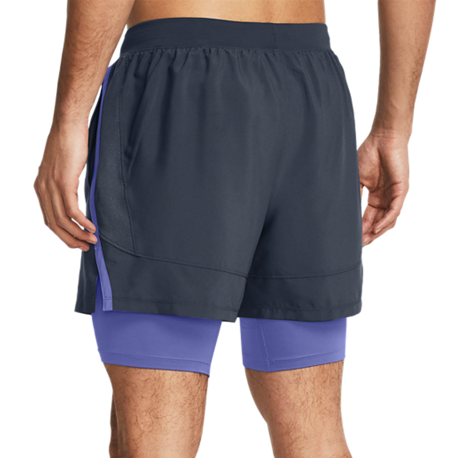 Under Armour Launch 5in 2 in 1 Pantaloncini Downpuor Gray/Starlight/Reflective