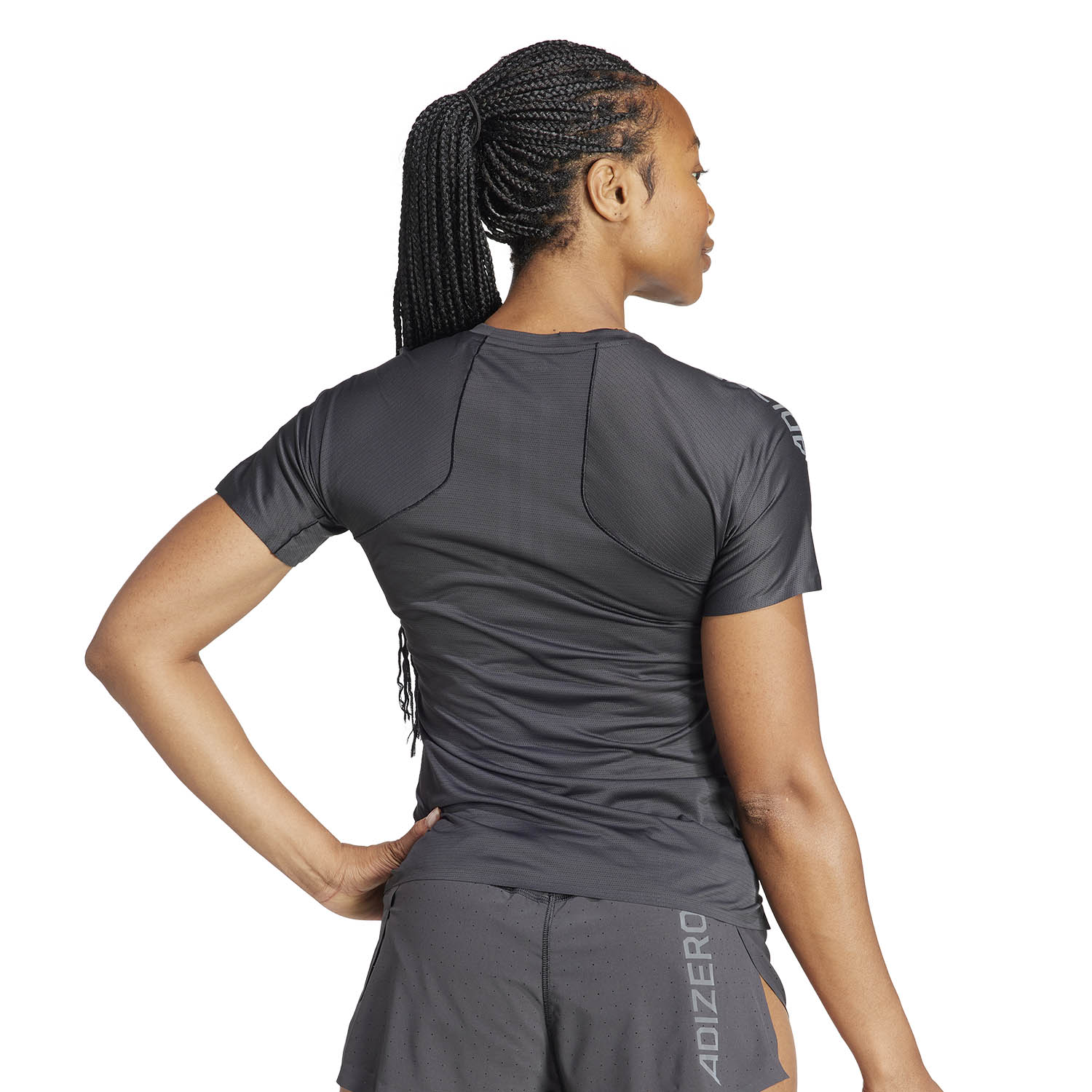 adidas Adizero Logo Maglietta Black/Grey Six