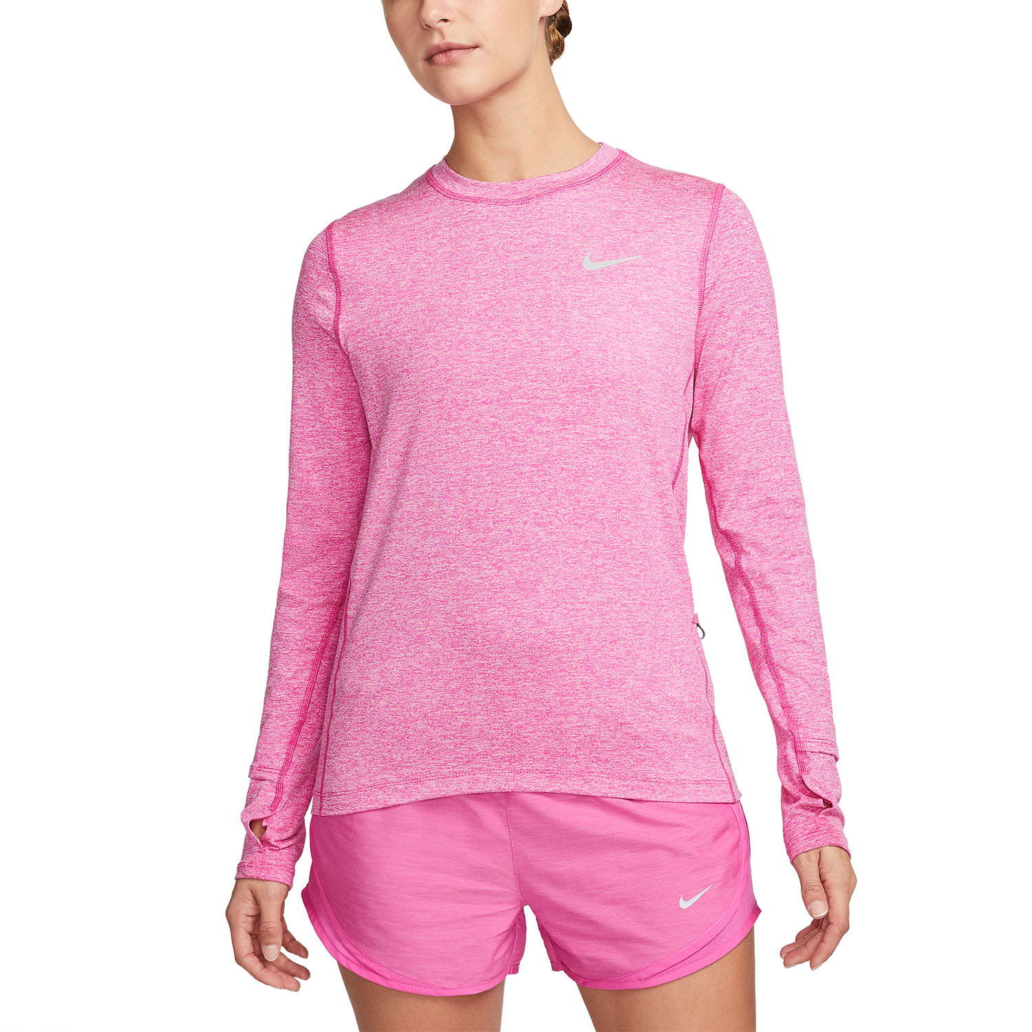 Nike Element Crew Maglia Active Fuchsia/Reflective Silver
