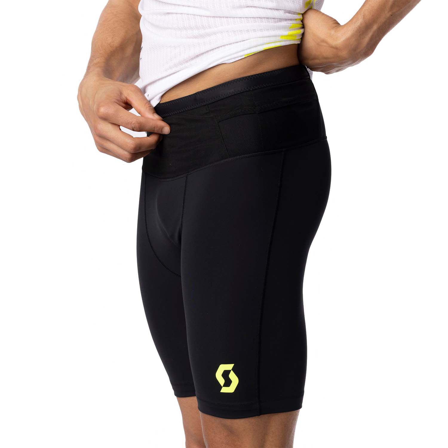 Scott RC Run 8in Pantaloncini Black/Yellow