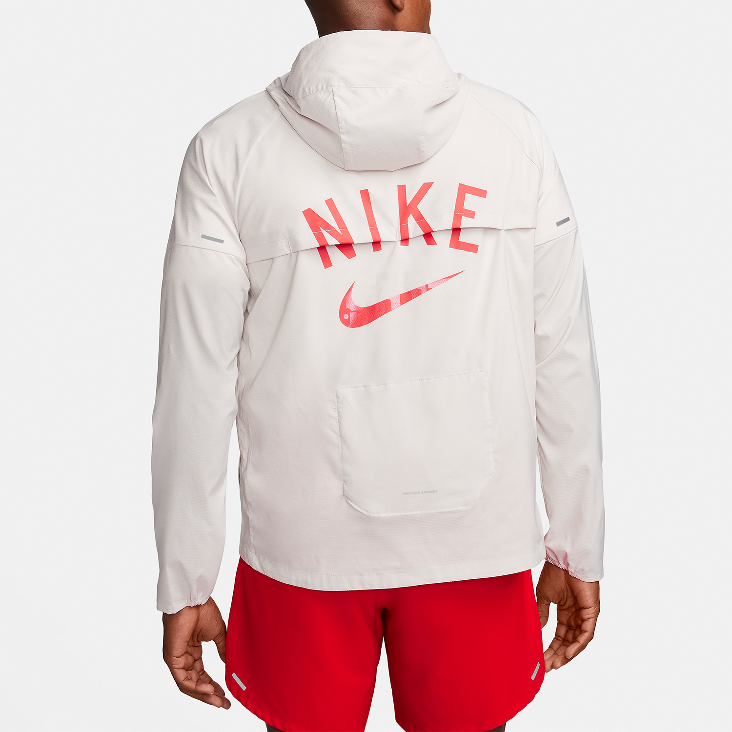 Nike Repel Windrunner Ekiden Giacca Light Bone/Track Red/Medium Ash