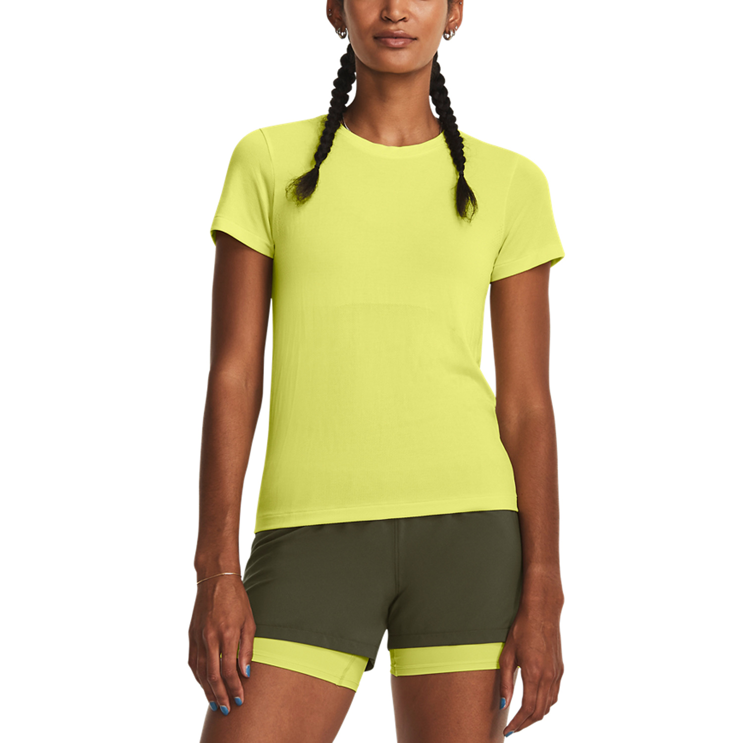 Under Armour Seamless Stride Maglietta Lime Yellow/Reflective