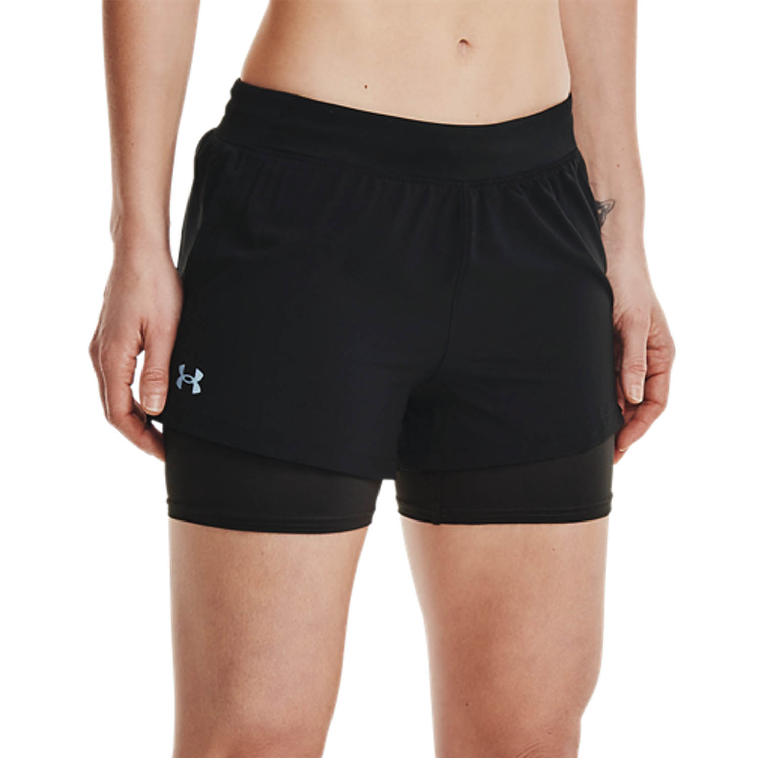 Under Armour IsoChill 2 in 1 3in Pantaloncini Black/Reflective