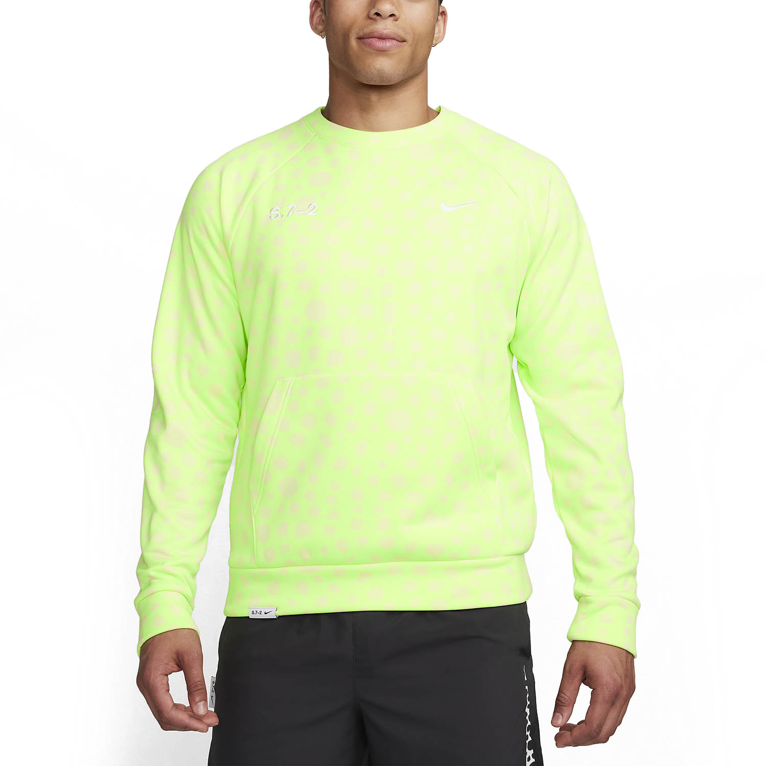 Nike Therma-FIT Printed Studio 72 Felpa Lime Blast/White