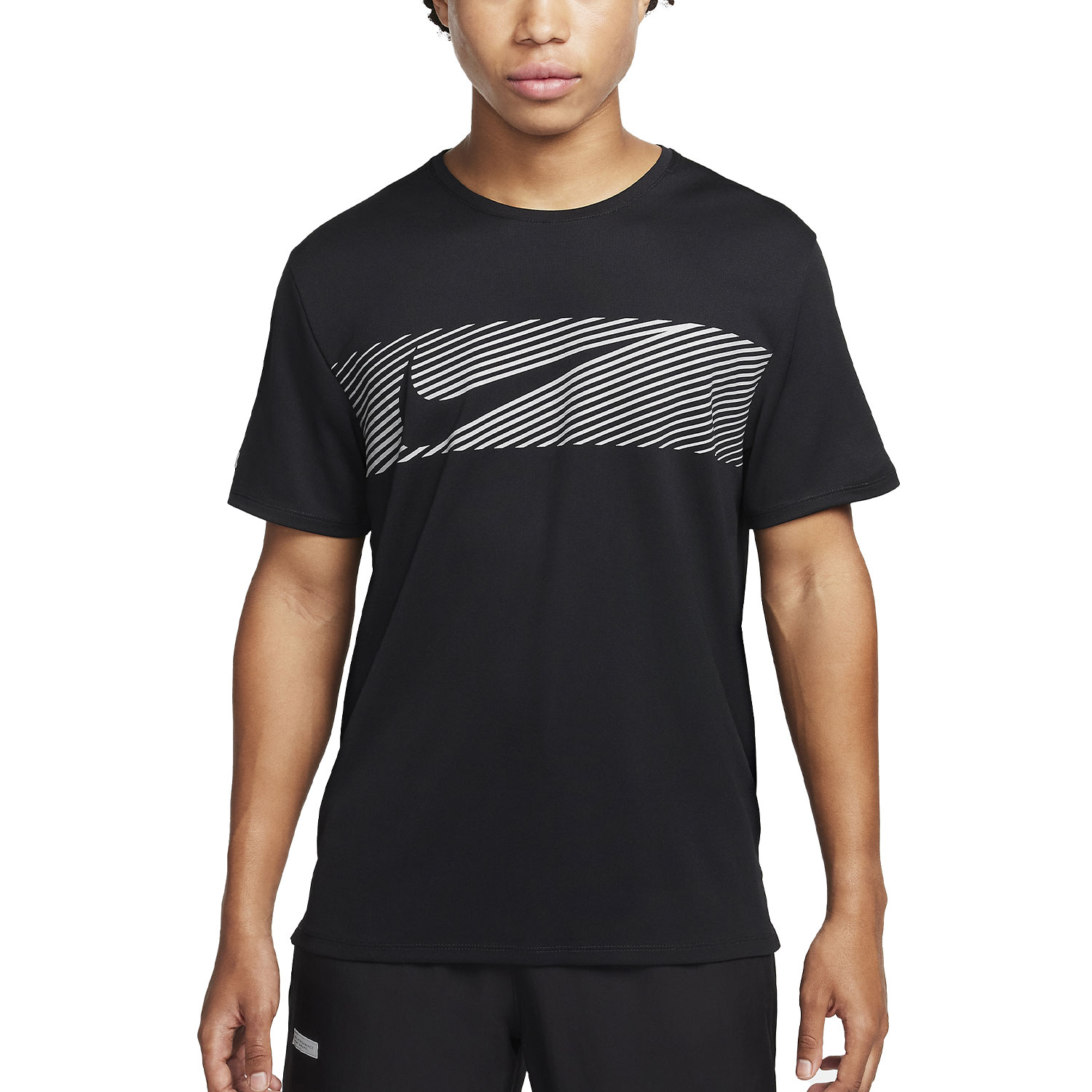 Nike Miler Flash Maglietta Black/Reflective Silver