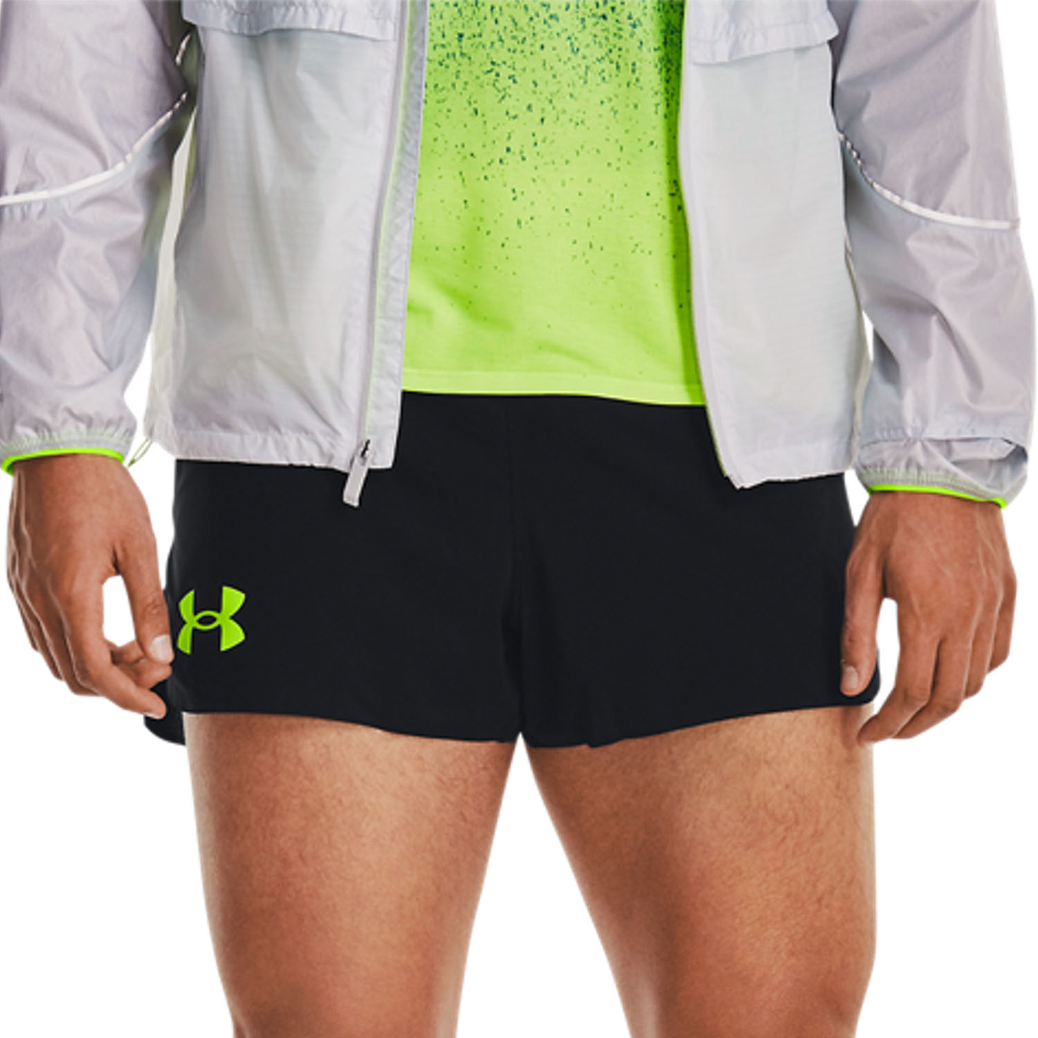 Under Armour Pro Elite 3in Pantaloncini Black/Lime Surge