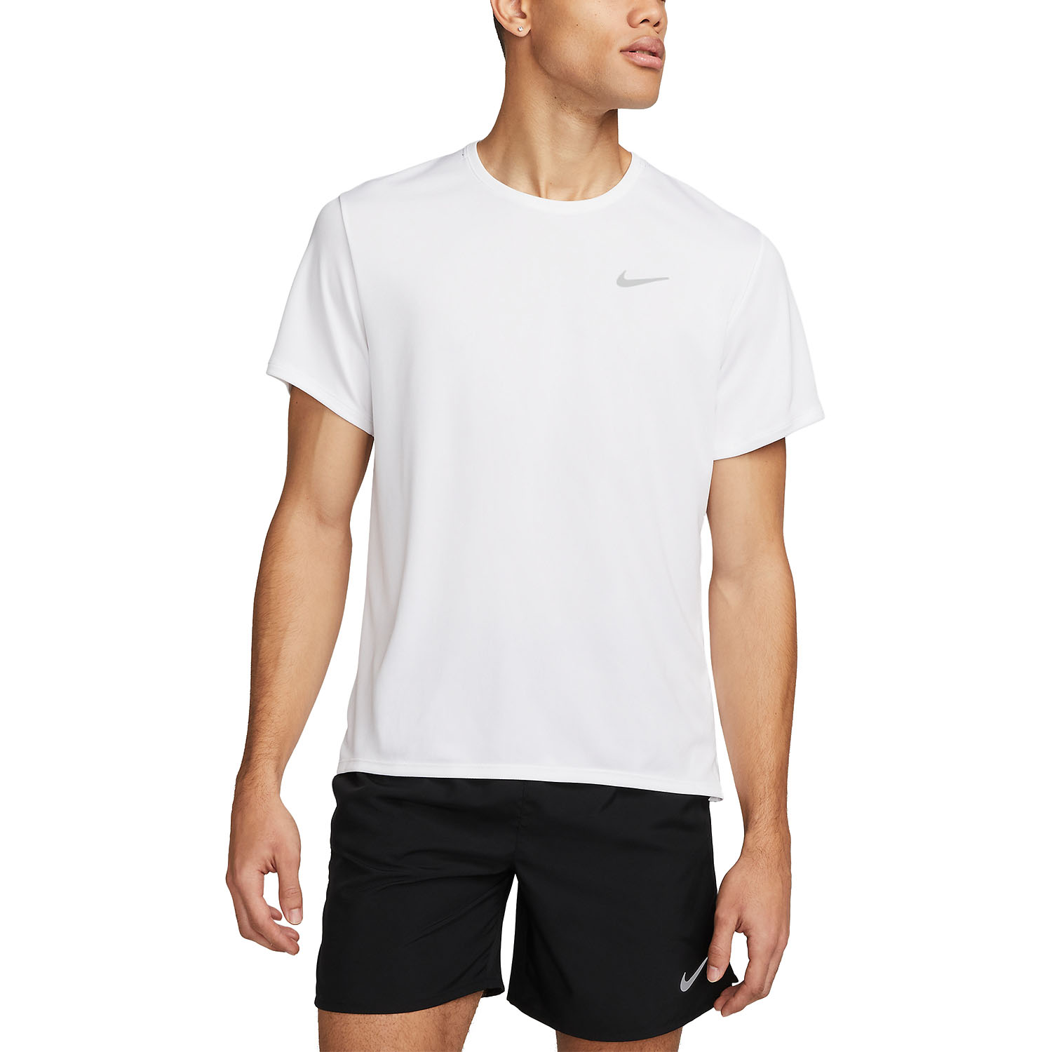 Nike Dri-FIT UV Run Division Miler Maglietta White/Reflective Silver