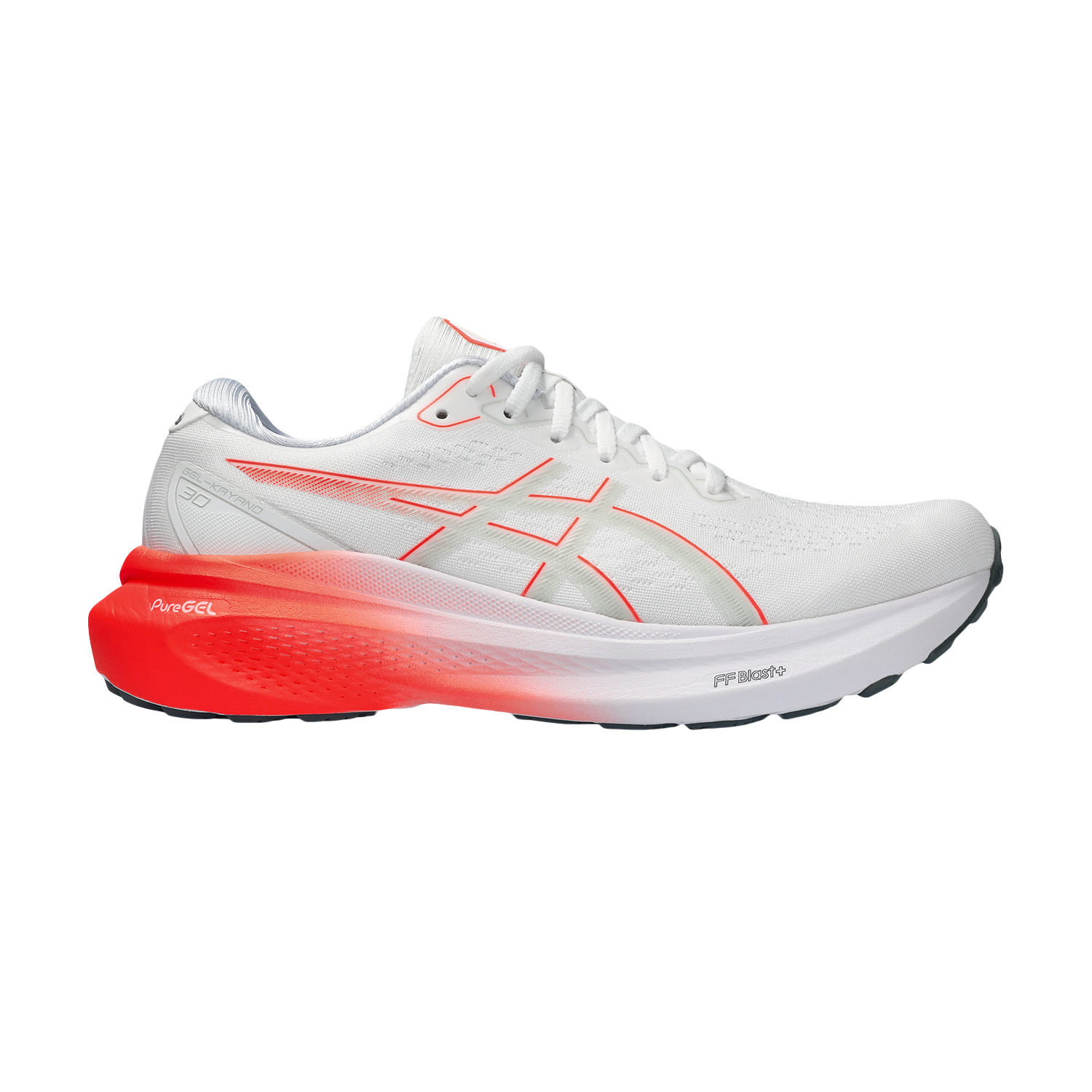 Asics Gel Kayano 30 White/Sunrise Red
