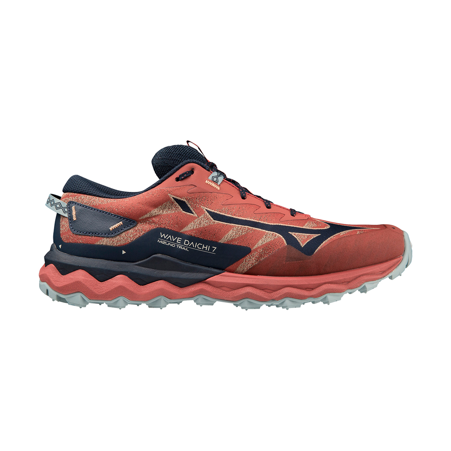 Mizuno Wave Daichi 7 Mineral Red/Dress Blues/Tourmaline