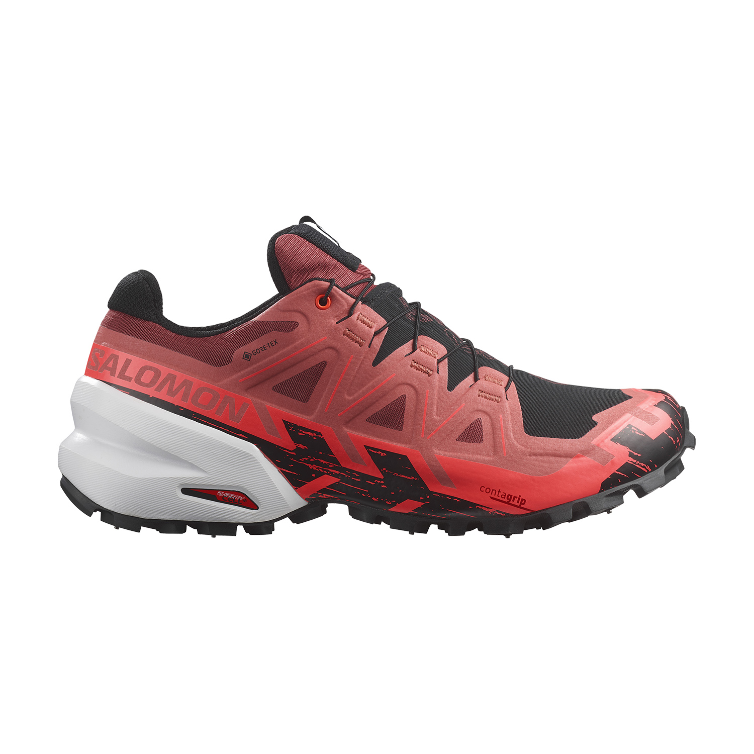 Salomon Spikecross 6 GTX Cow Hide/Black/Fiery Coral