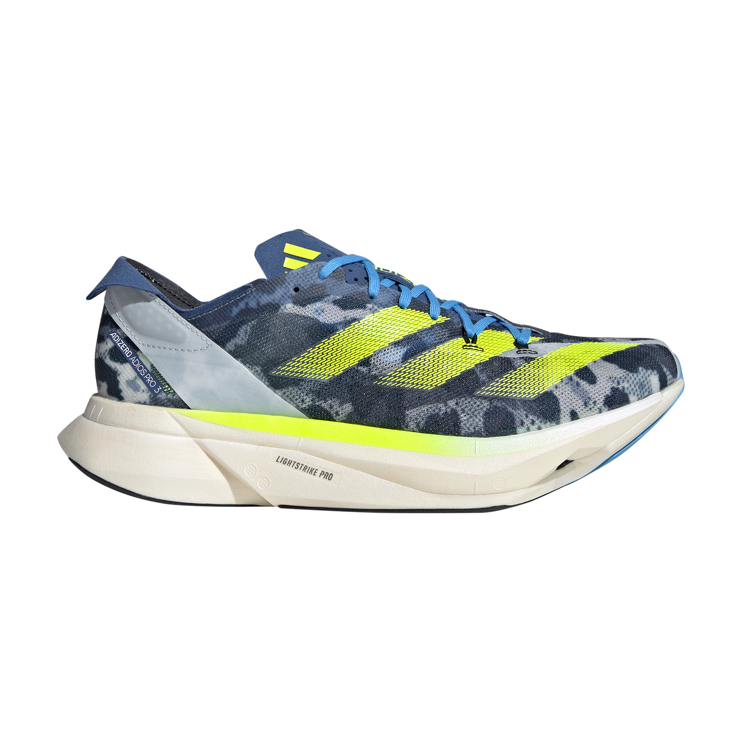 adidas adizero Adios Pro 3 Crystal White/Lucid Lemon/Blue Burst
