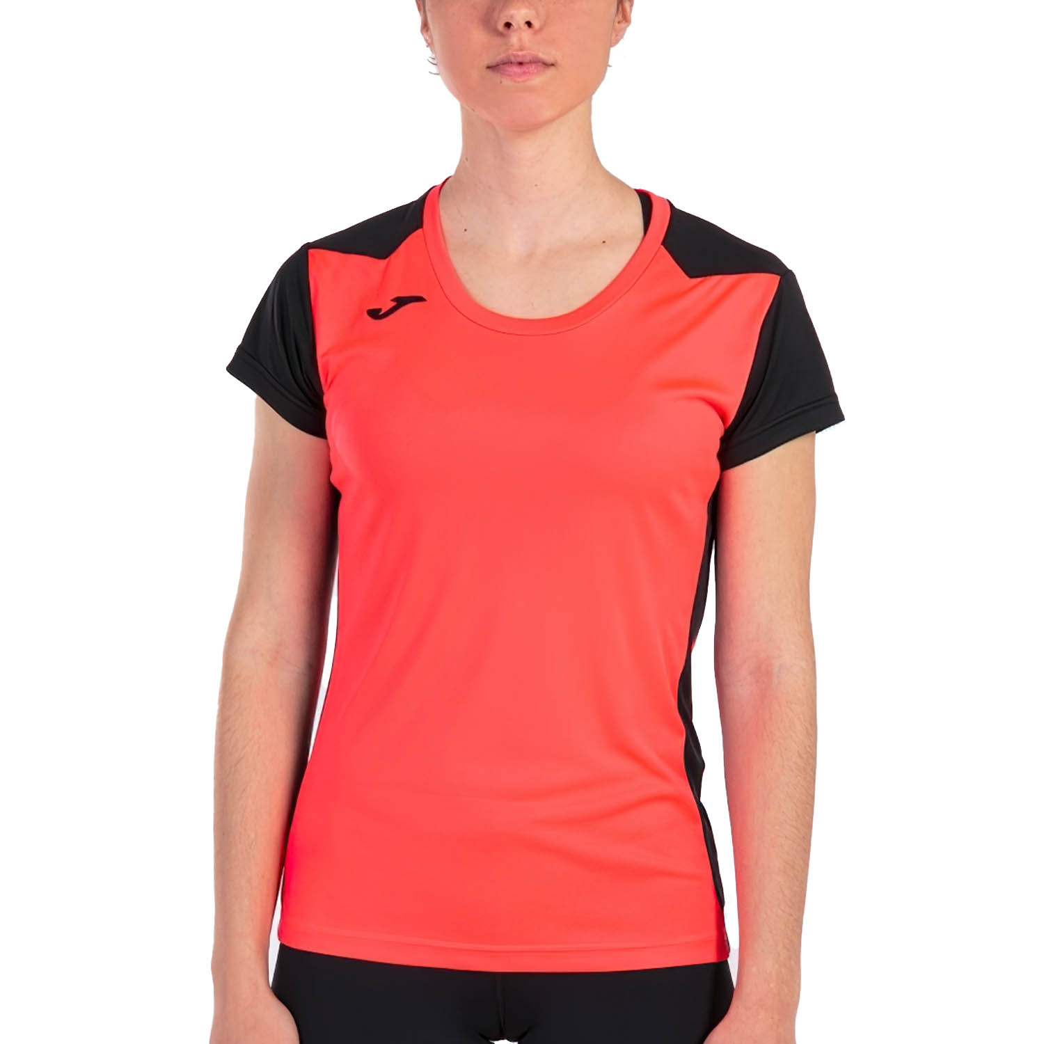 Joma Record II Maglietta Fluor Coral/Black