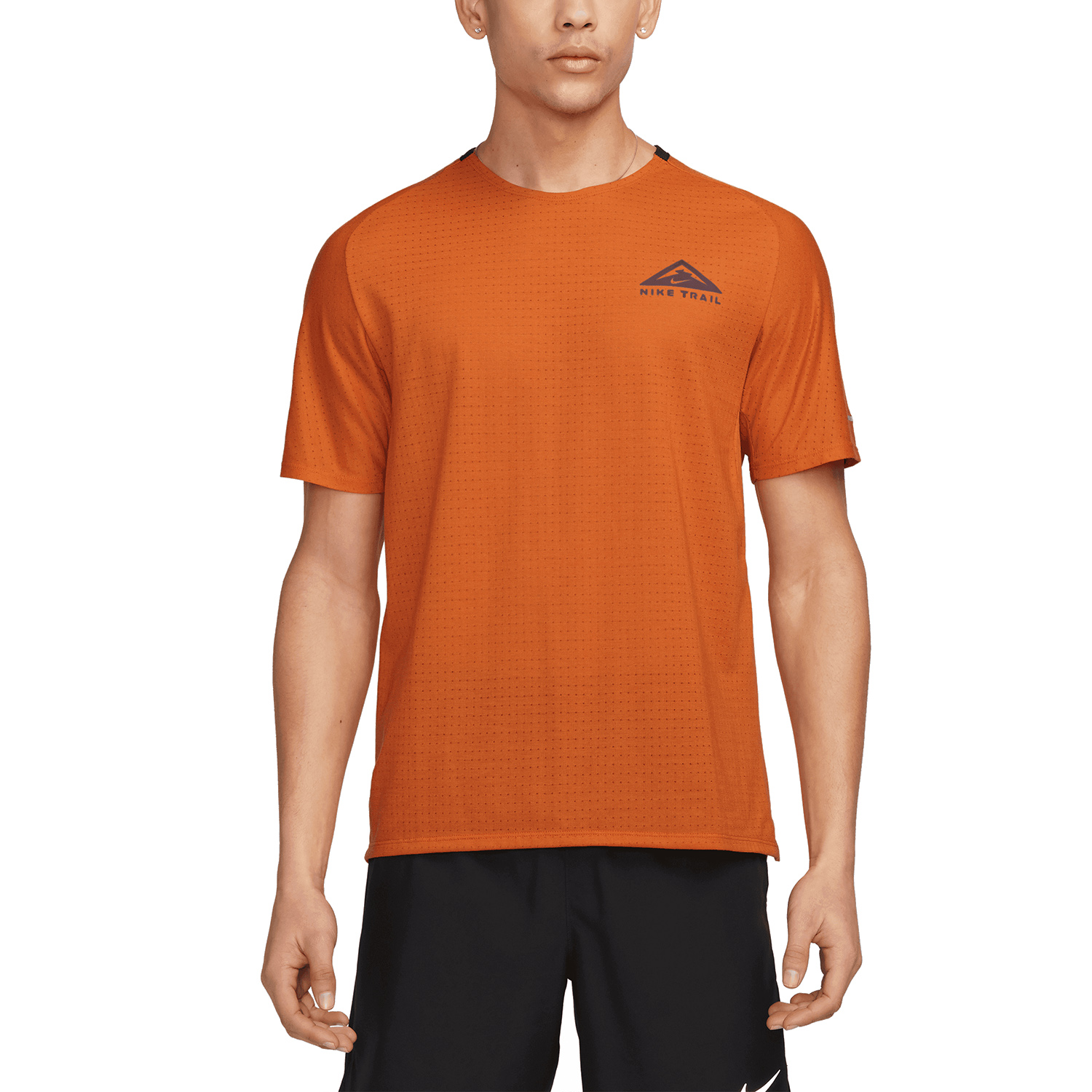 Nike Dri-FIT Solar Chase Maglietta Campfire Orange/Night Maroon