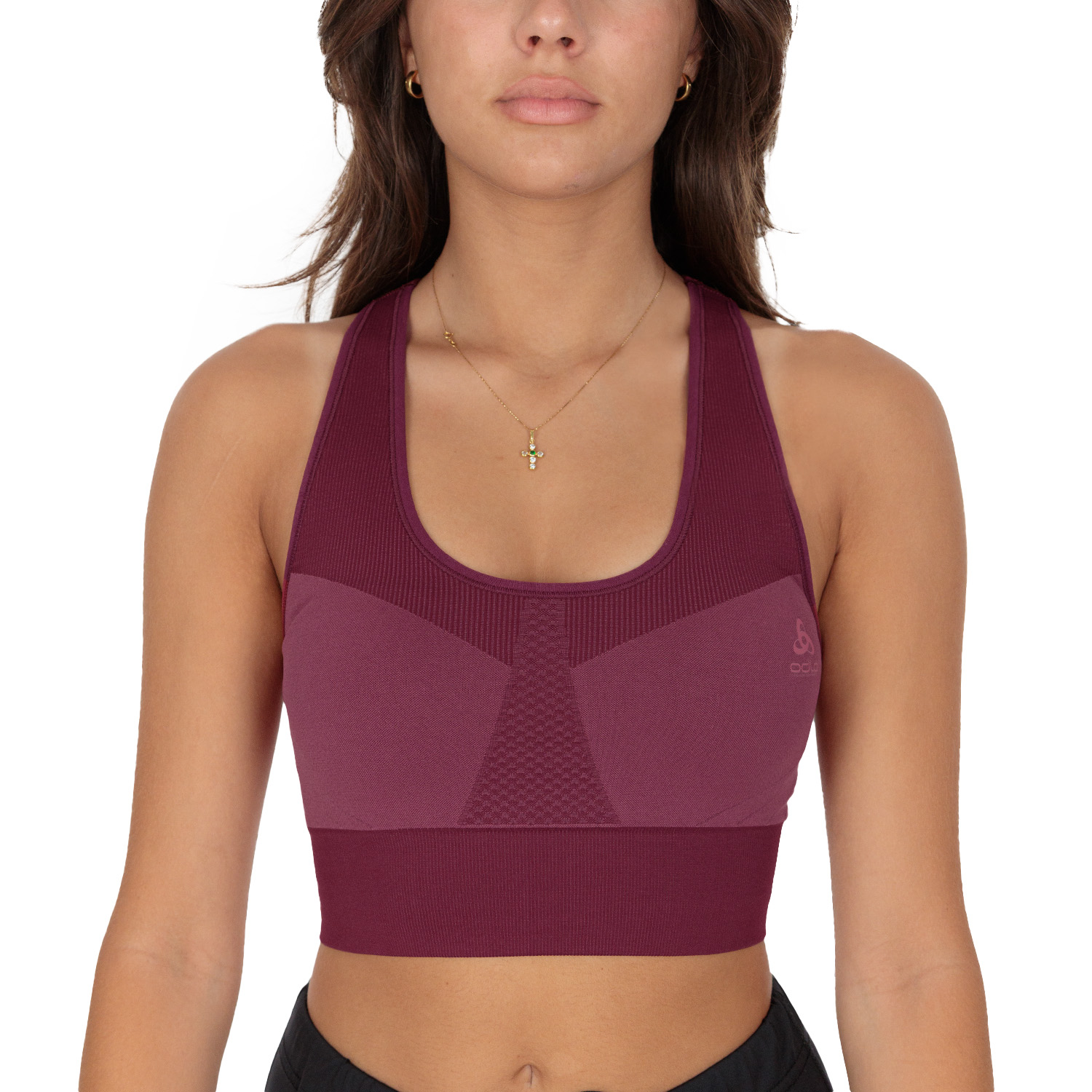 Odlo Logo Reggiseno Sportivo Raspberry Fudge