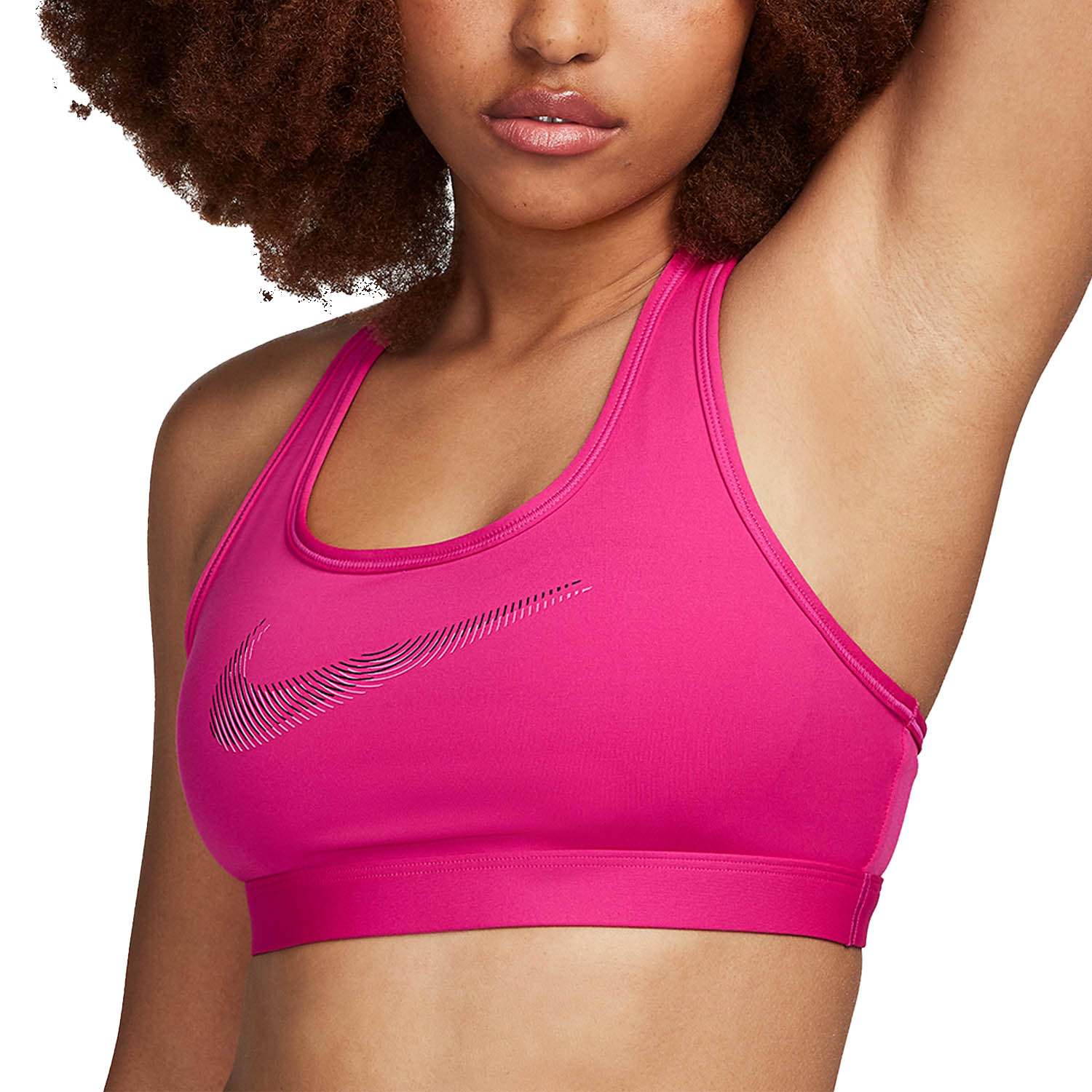 Nike Dri-FIT Swoosh Reggiseno Sportivo Fireberry/Red Stardust/Purple Ink